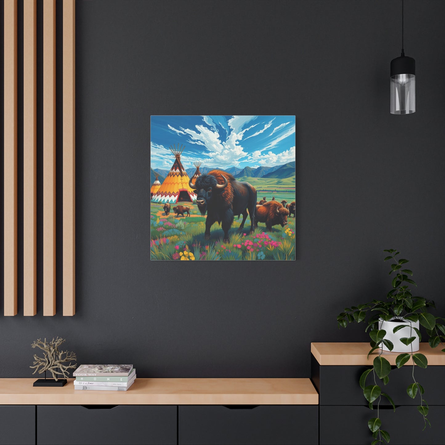 Canvas Print -Vibrant Buffalo Wall Art