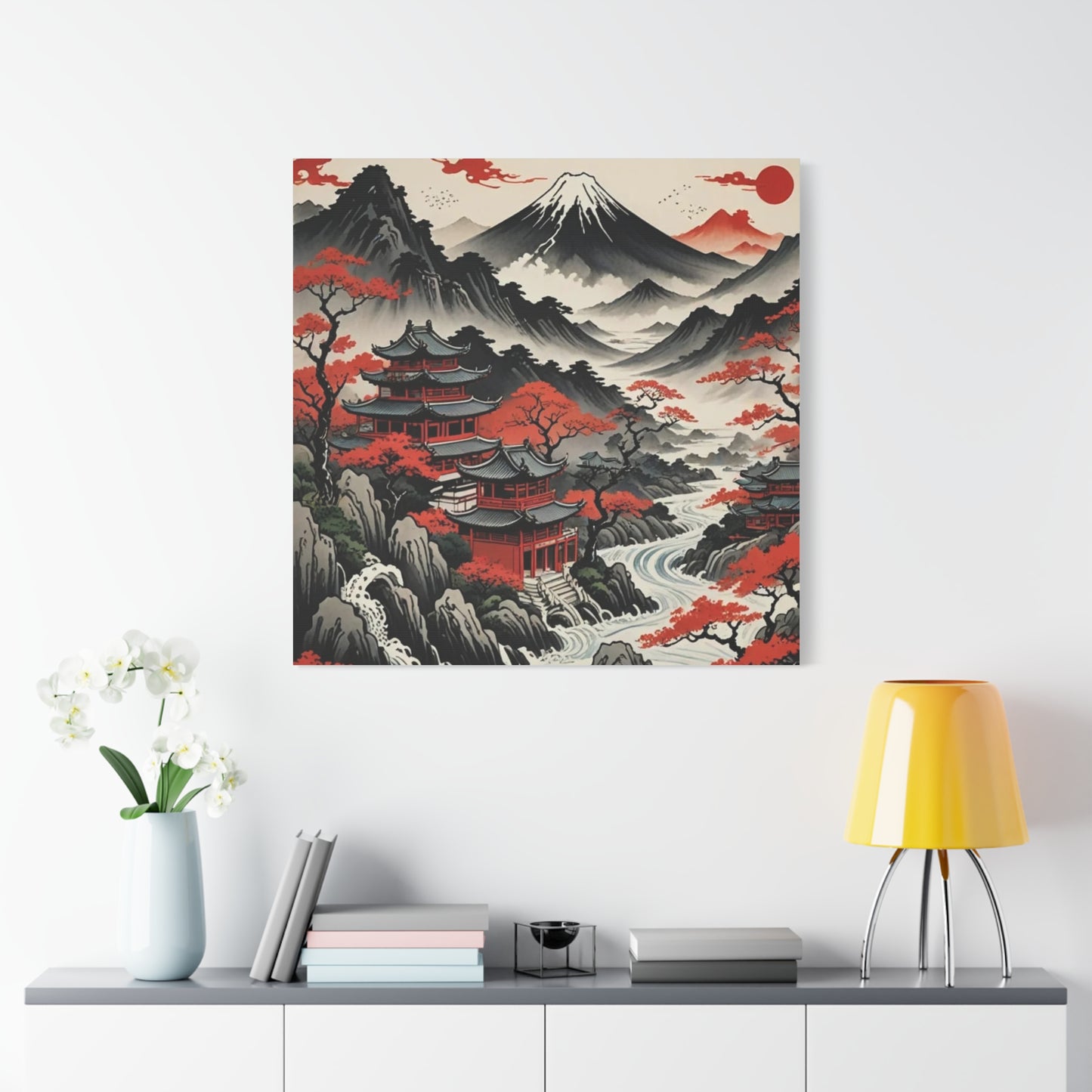 House on the River Asian Abstract Art