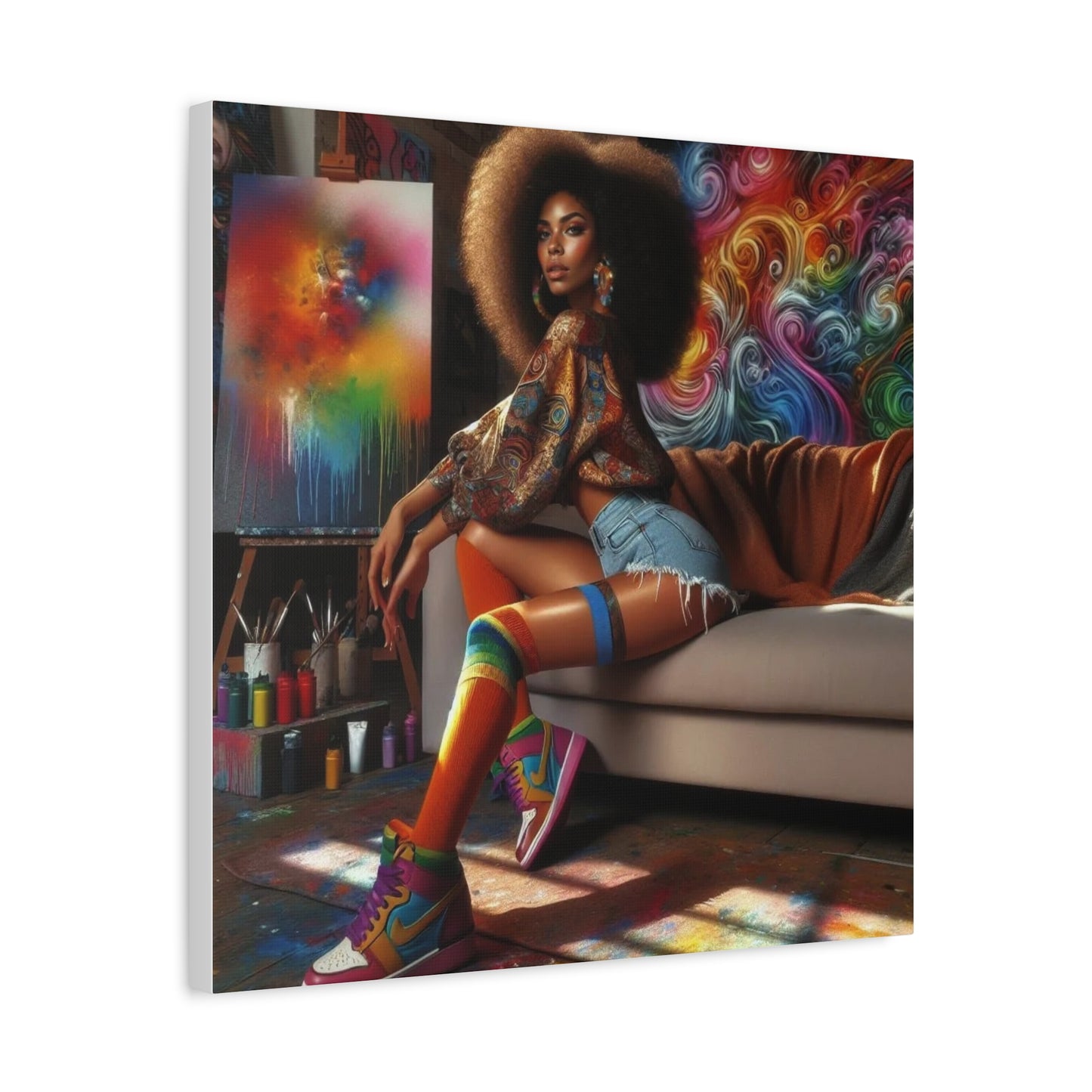 Beautiful Black Woman Canvas Art