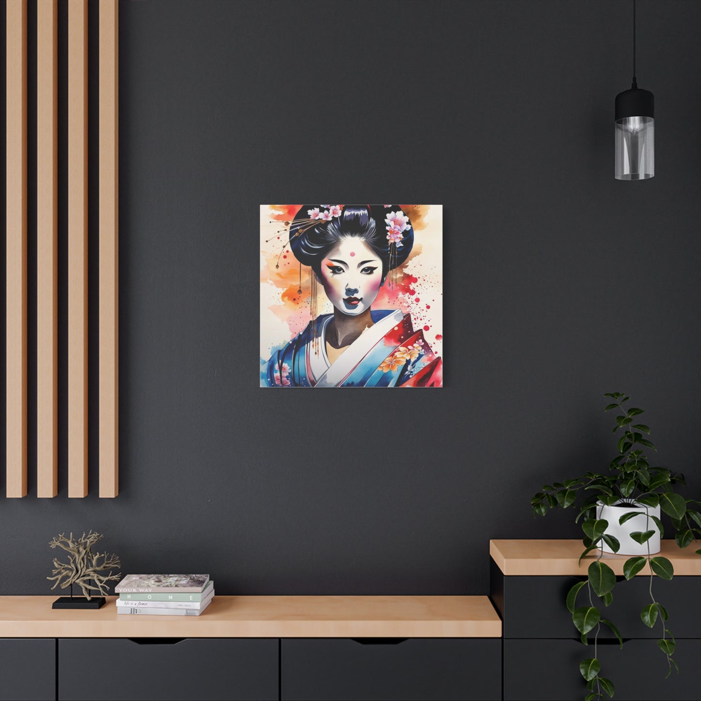 Geisha Asian Abstract Art