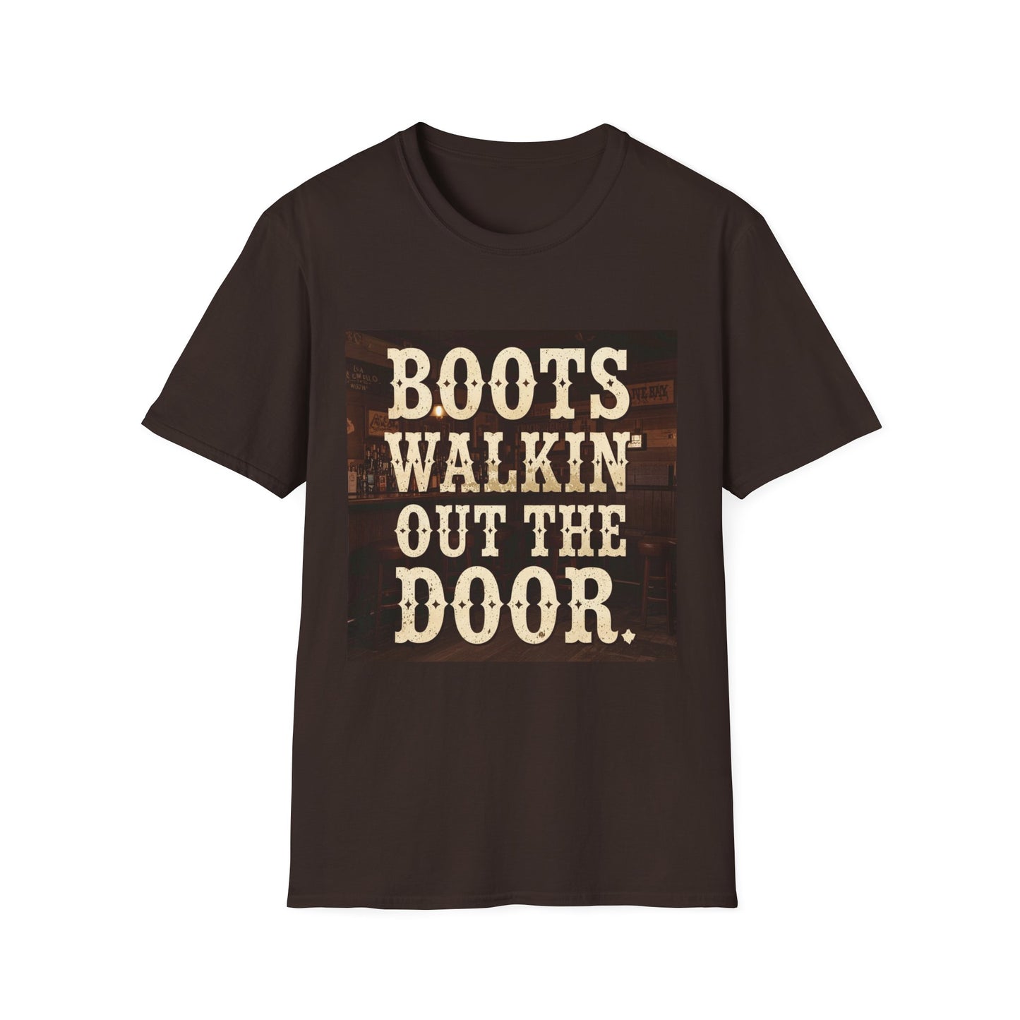 Boots Walkin Out the Door Western Boho, Unisex T-Shirt,