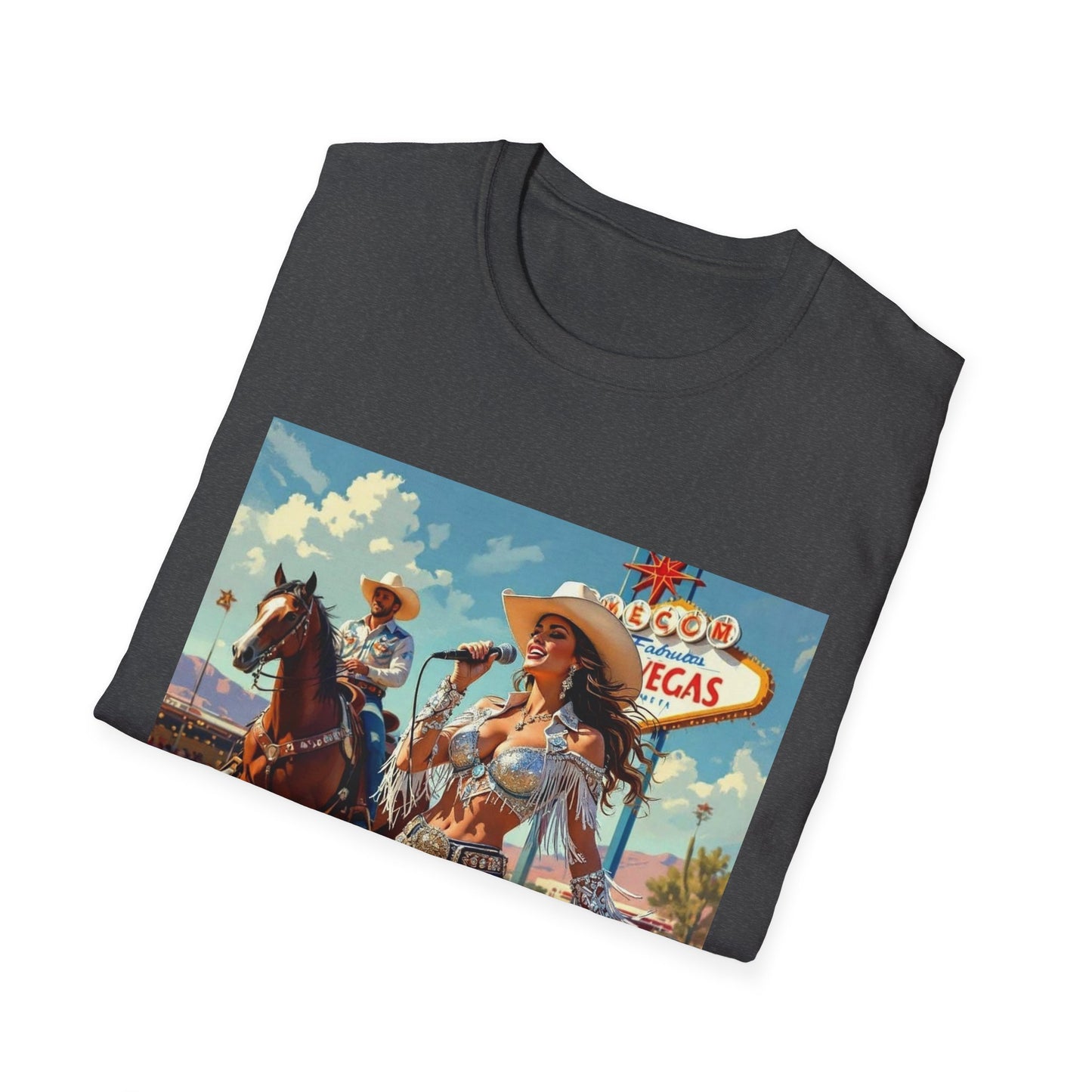 Bringing Country Heat to Las Vegas Rodeo Western Boho, Unisex T-Shirt,