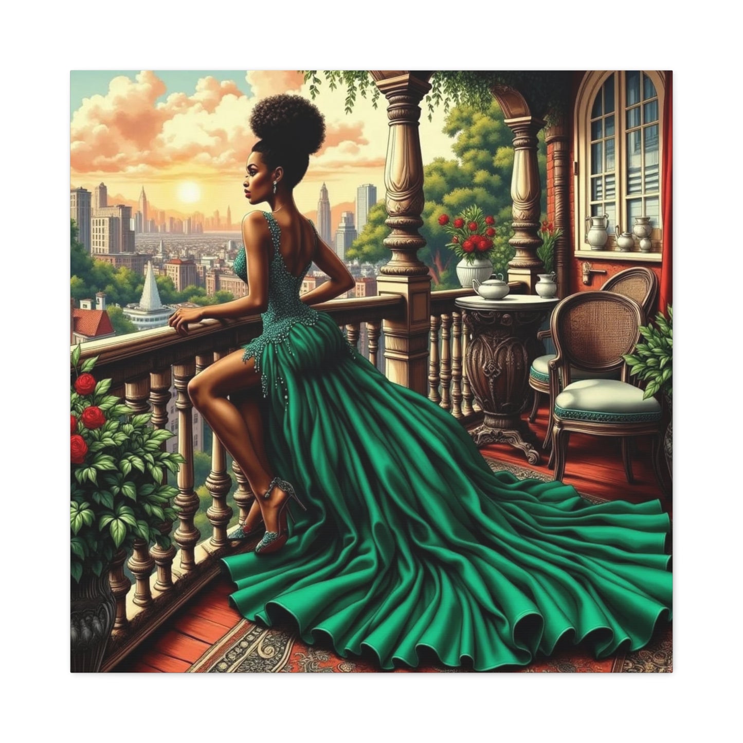 Beautiful Black Woman Canvas Art