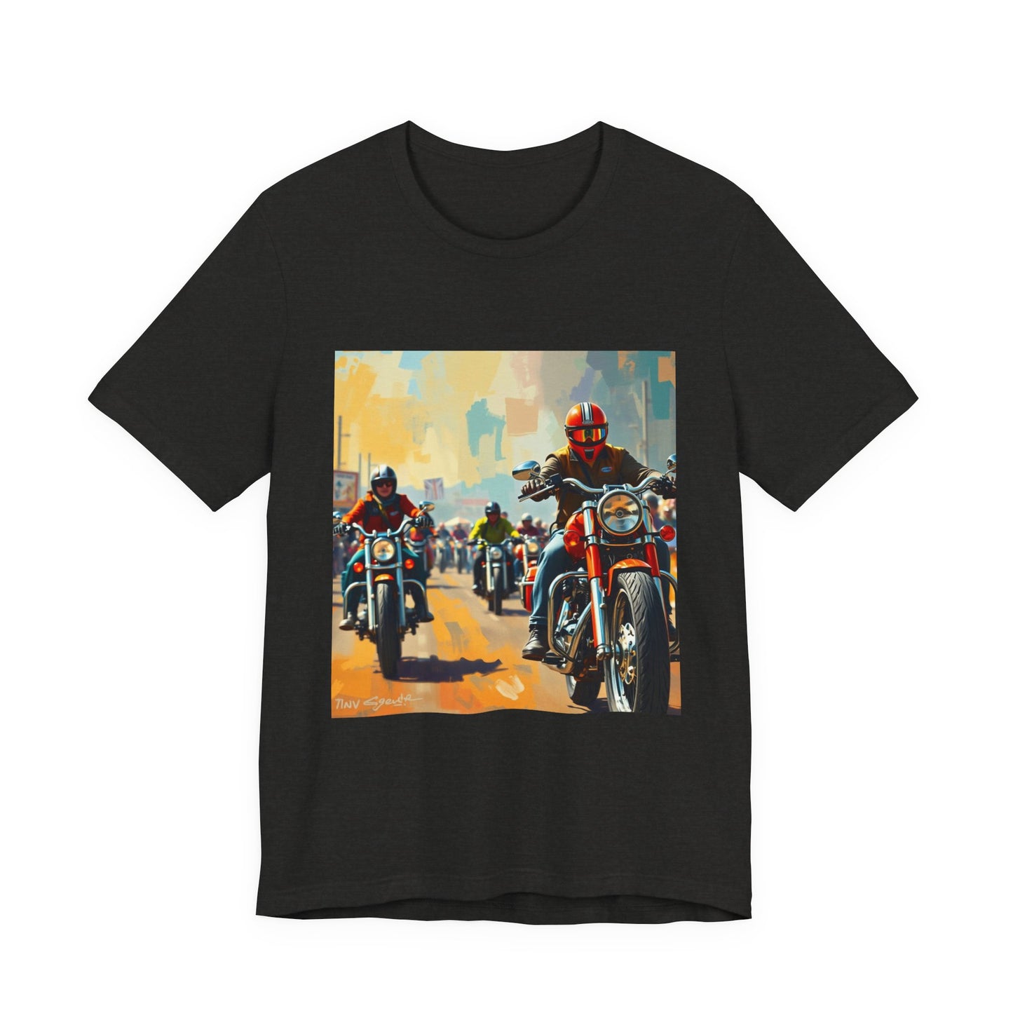Black Hills Bikers in Sturgis Abstract Tee 1