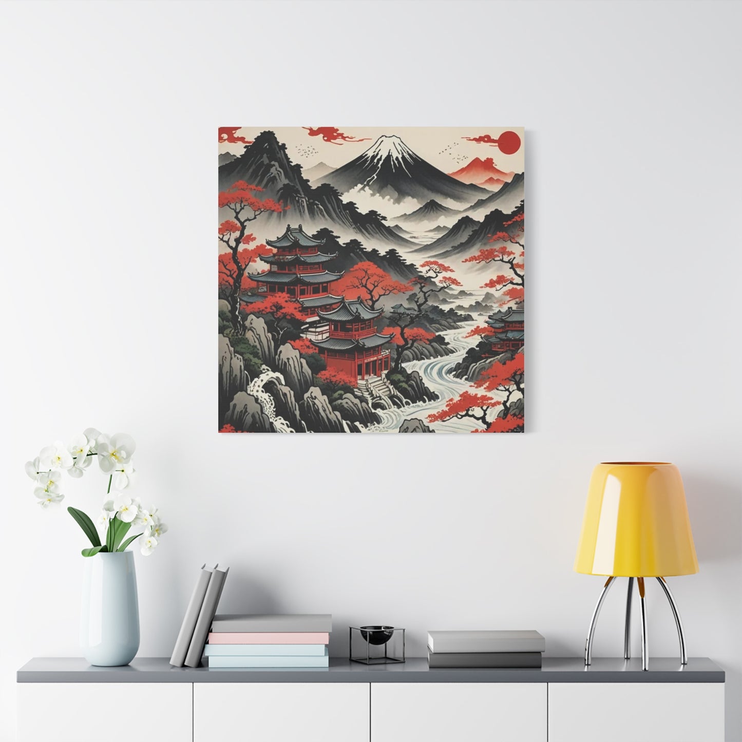 House on the River Asian Abstract Art