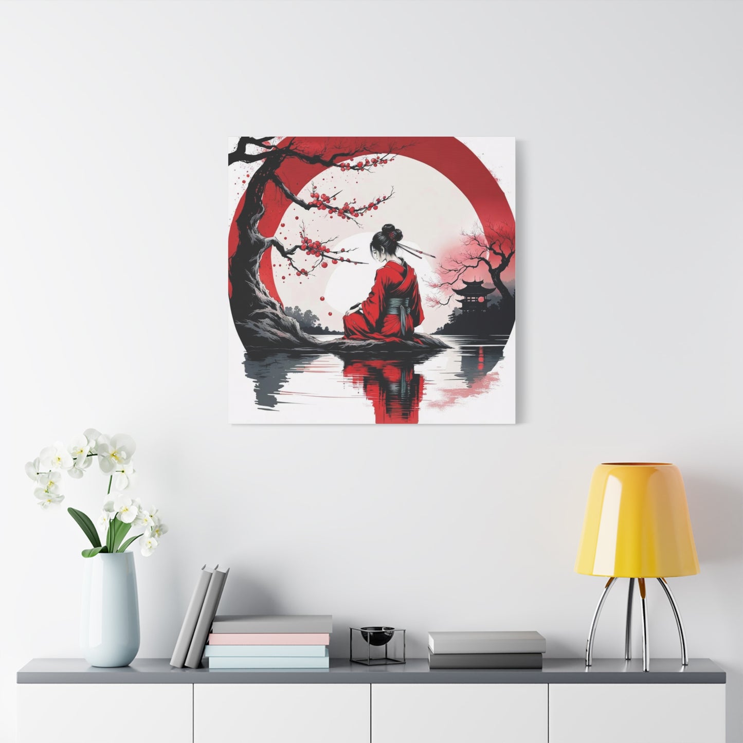 Geisha Asian Abstract Art