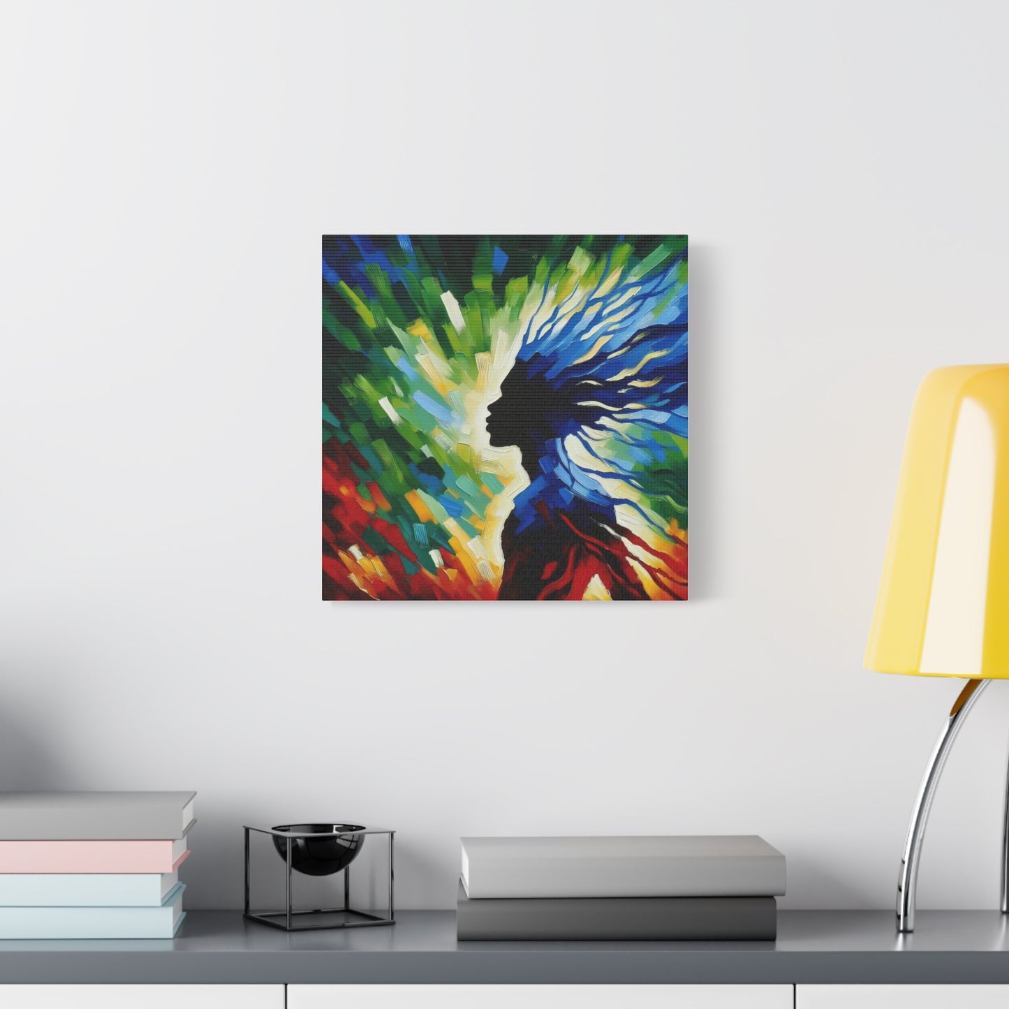 Abstract Man Black Canvas Art