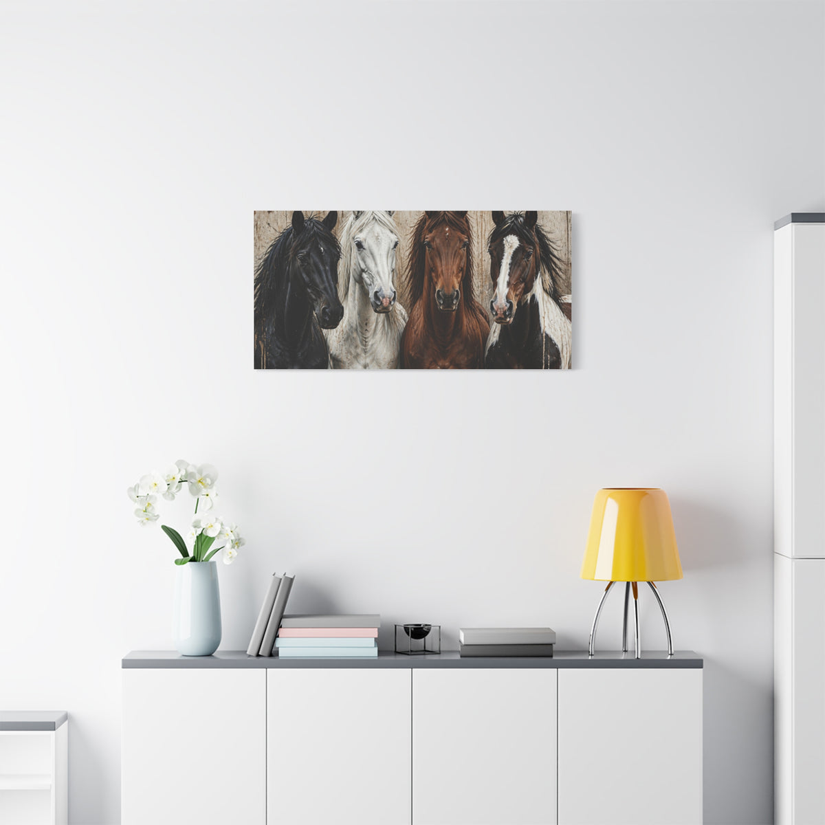Horses Matte Canvas Wall Art — Stretched 1.25"