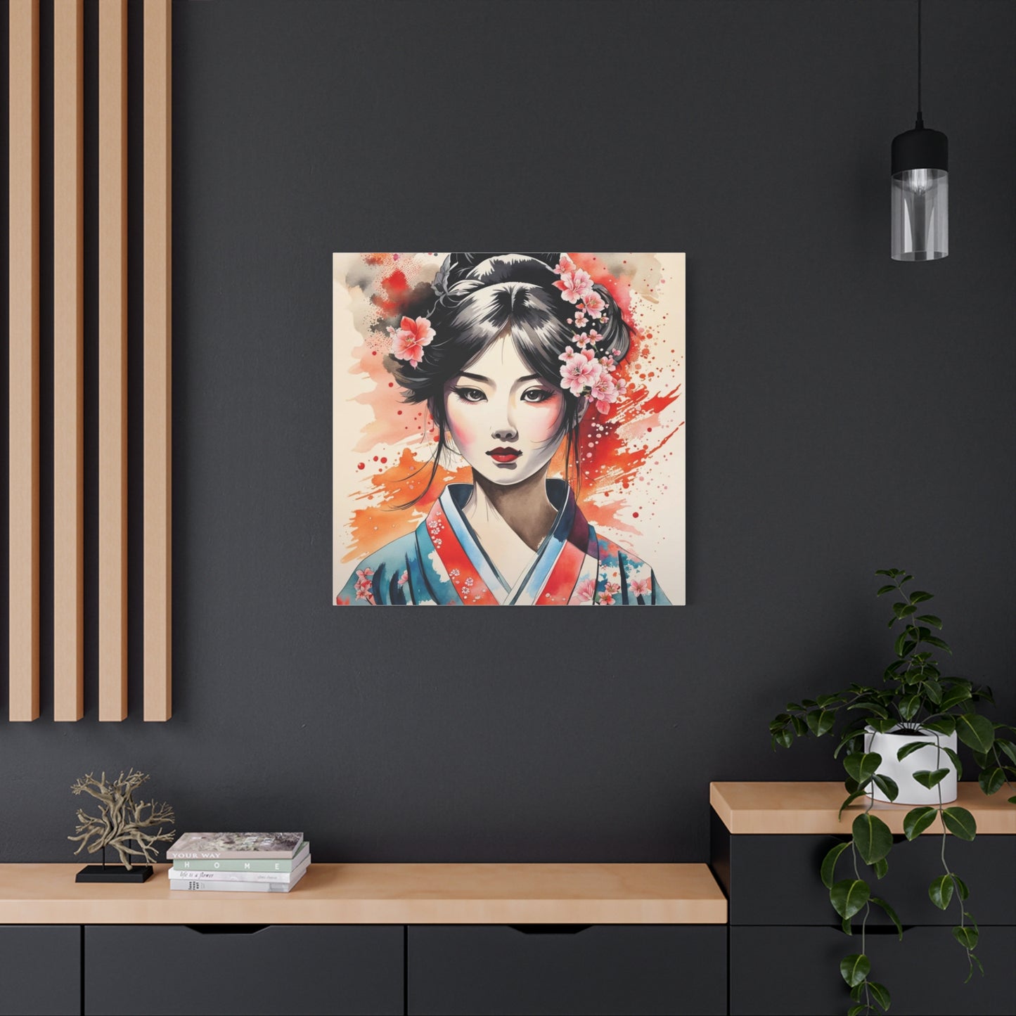 Geisha Asian Abstract Art