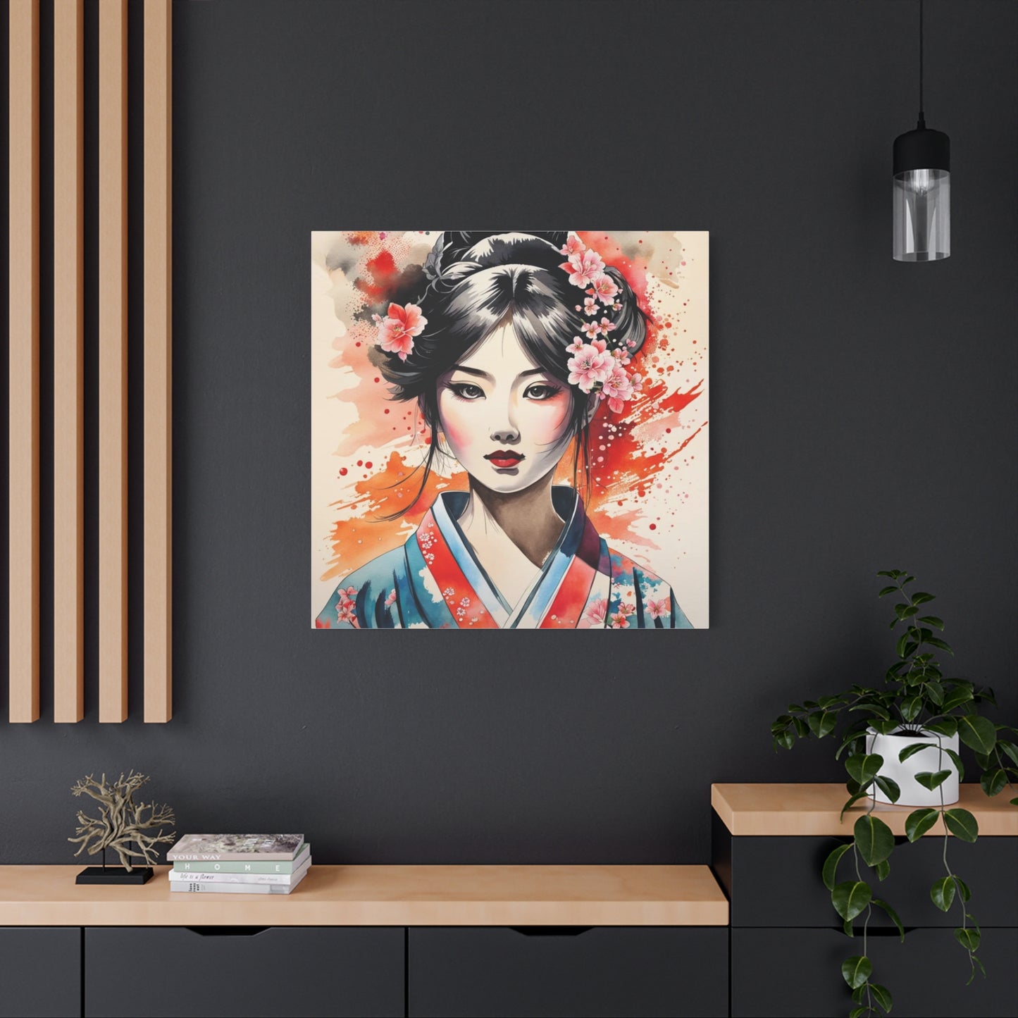 Geisha Asian Abstract Art