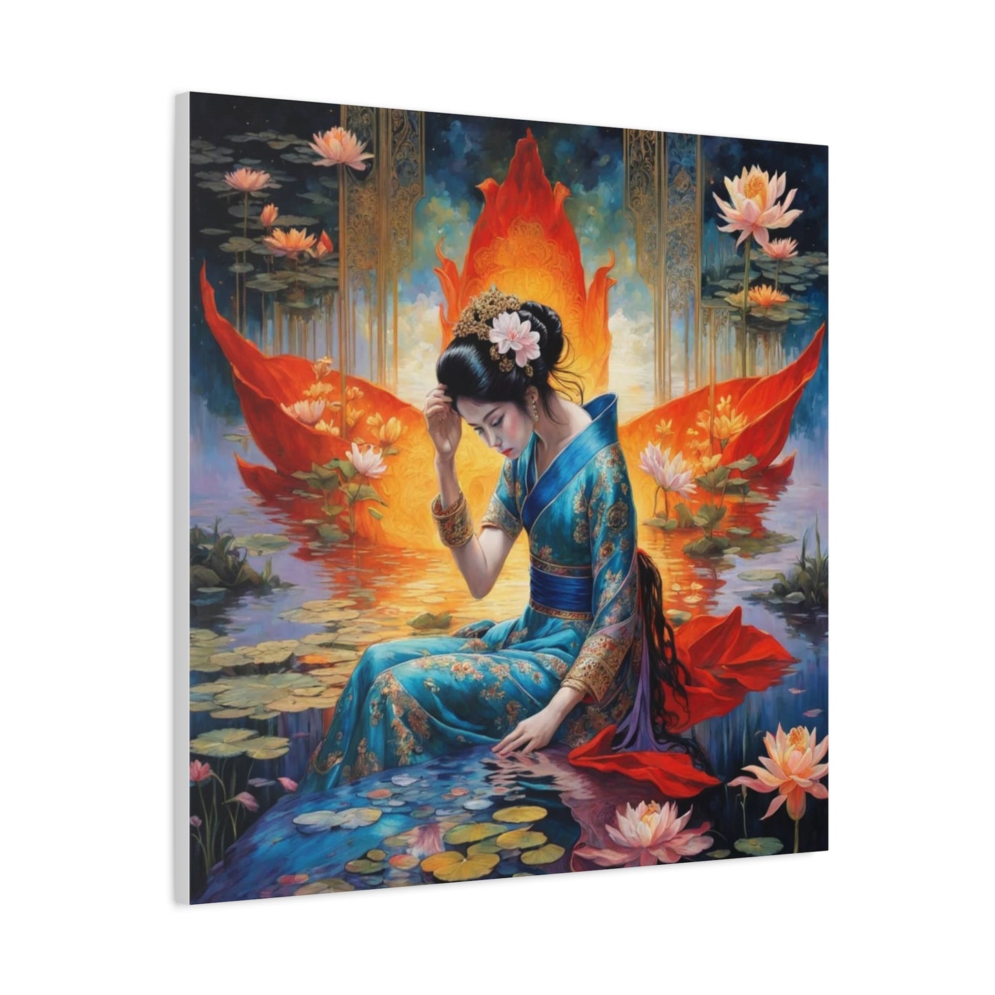 Lady in the Water Asian Abstract Art