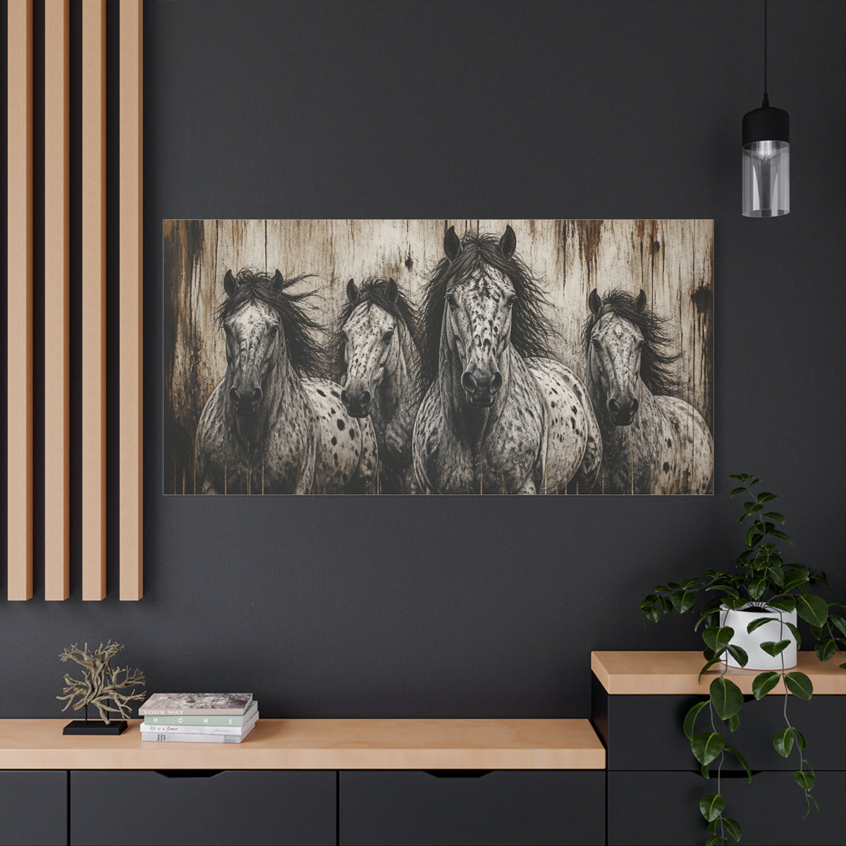 Appaloosa Horses Matte Canvas Wall Art — Stretched 1.25"
