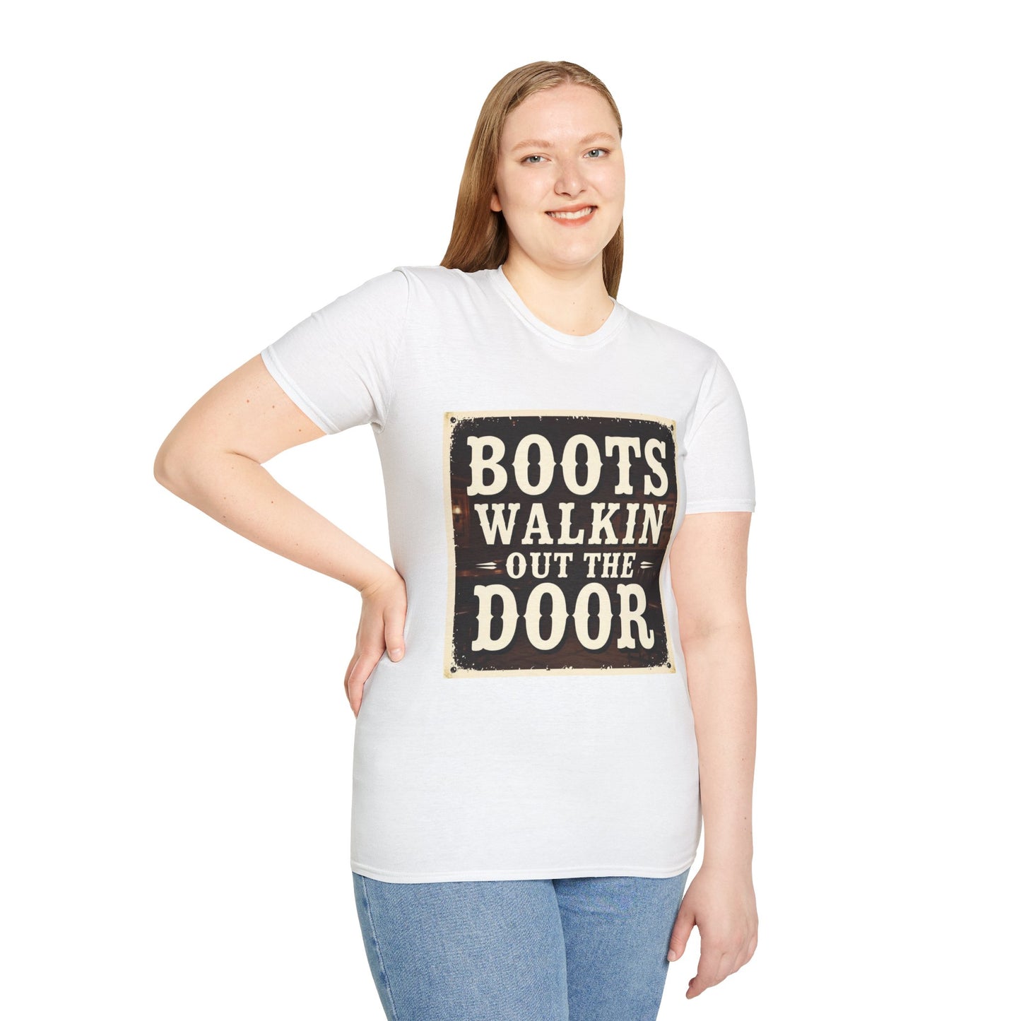 Boots Walkin Out the Door Western Boho, Unisex T-Shirt,