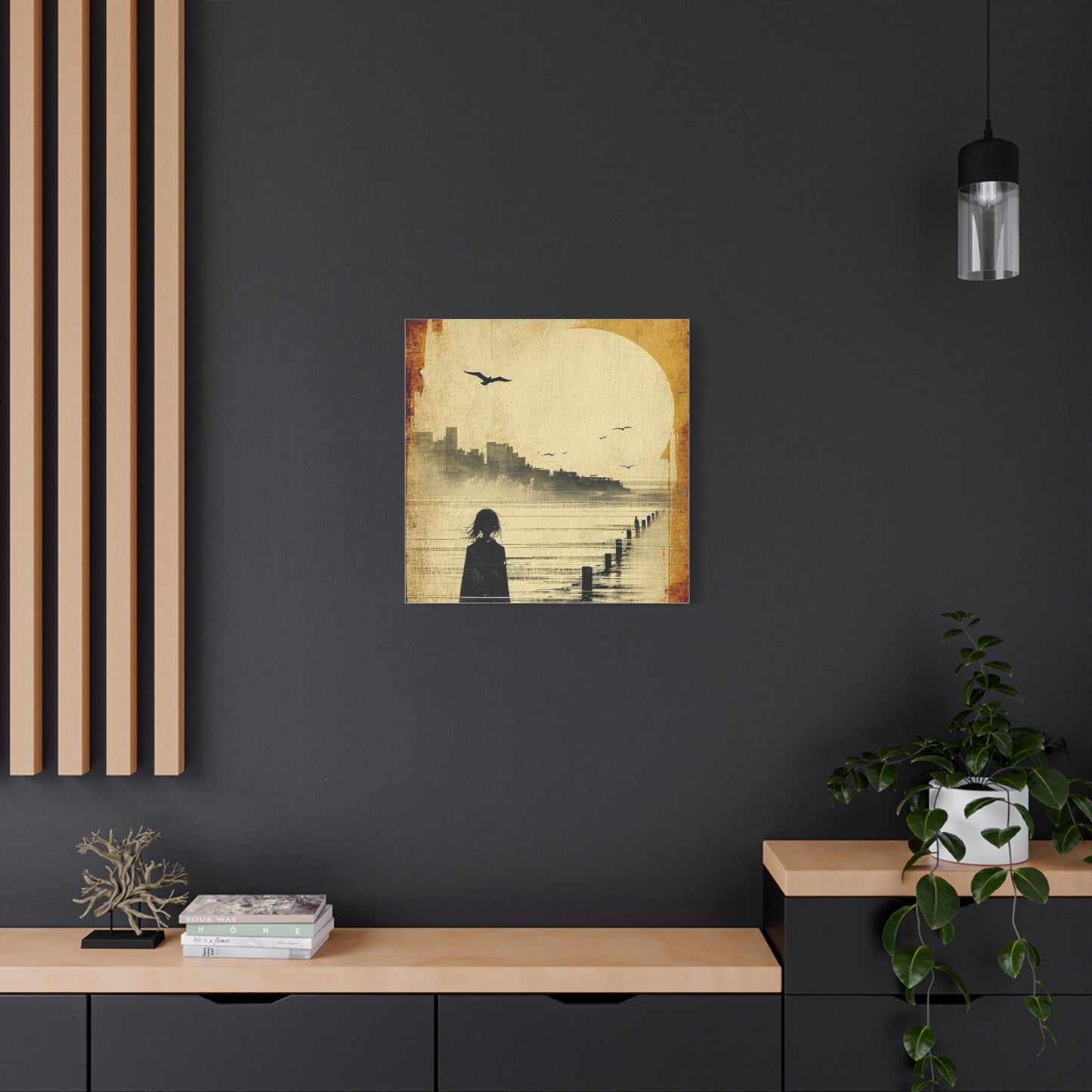 Yellow Water View Abstract Art