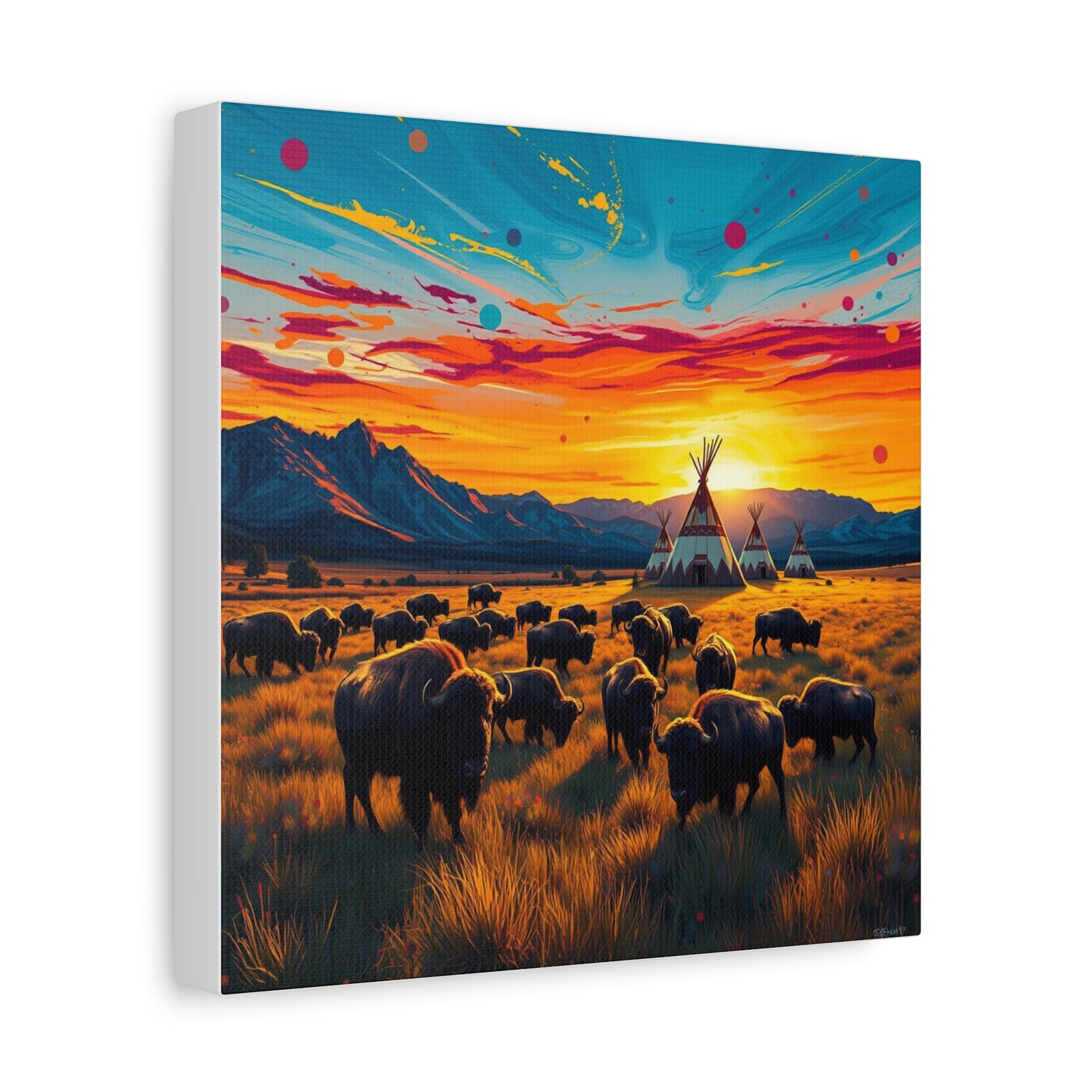 Canvas Print -Where the Buffalo Roam Wall Art