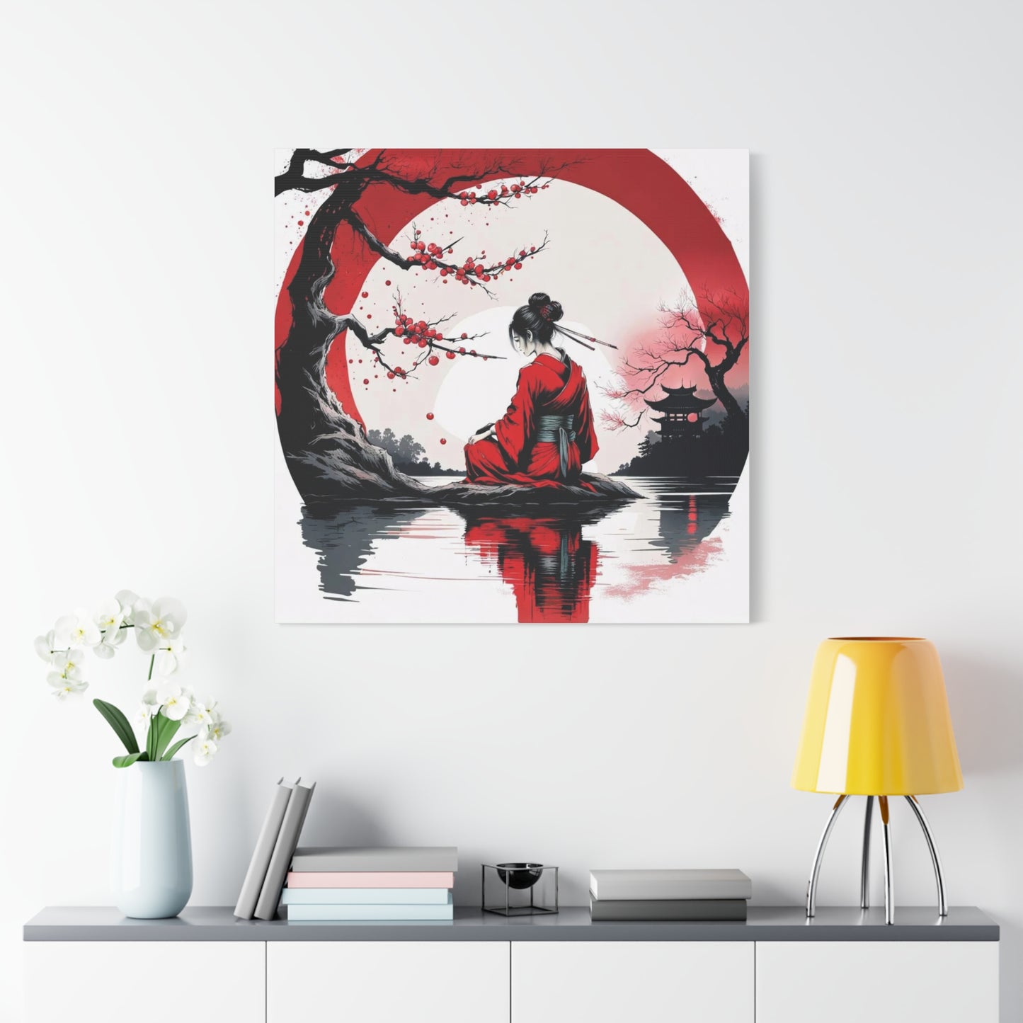 Geisha Asian Abstract Art