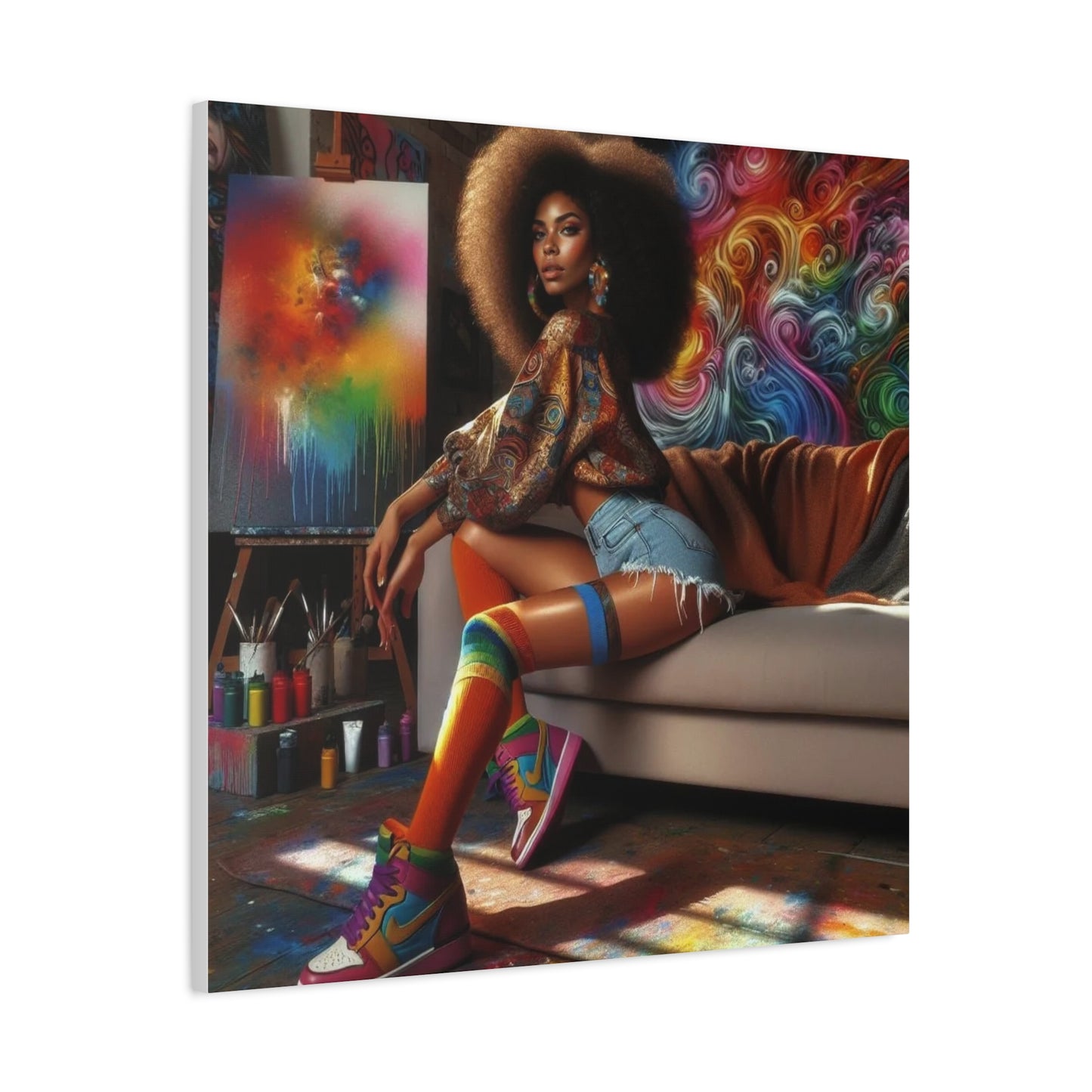 Beautiful Black Woman Canvas Art