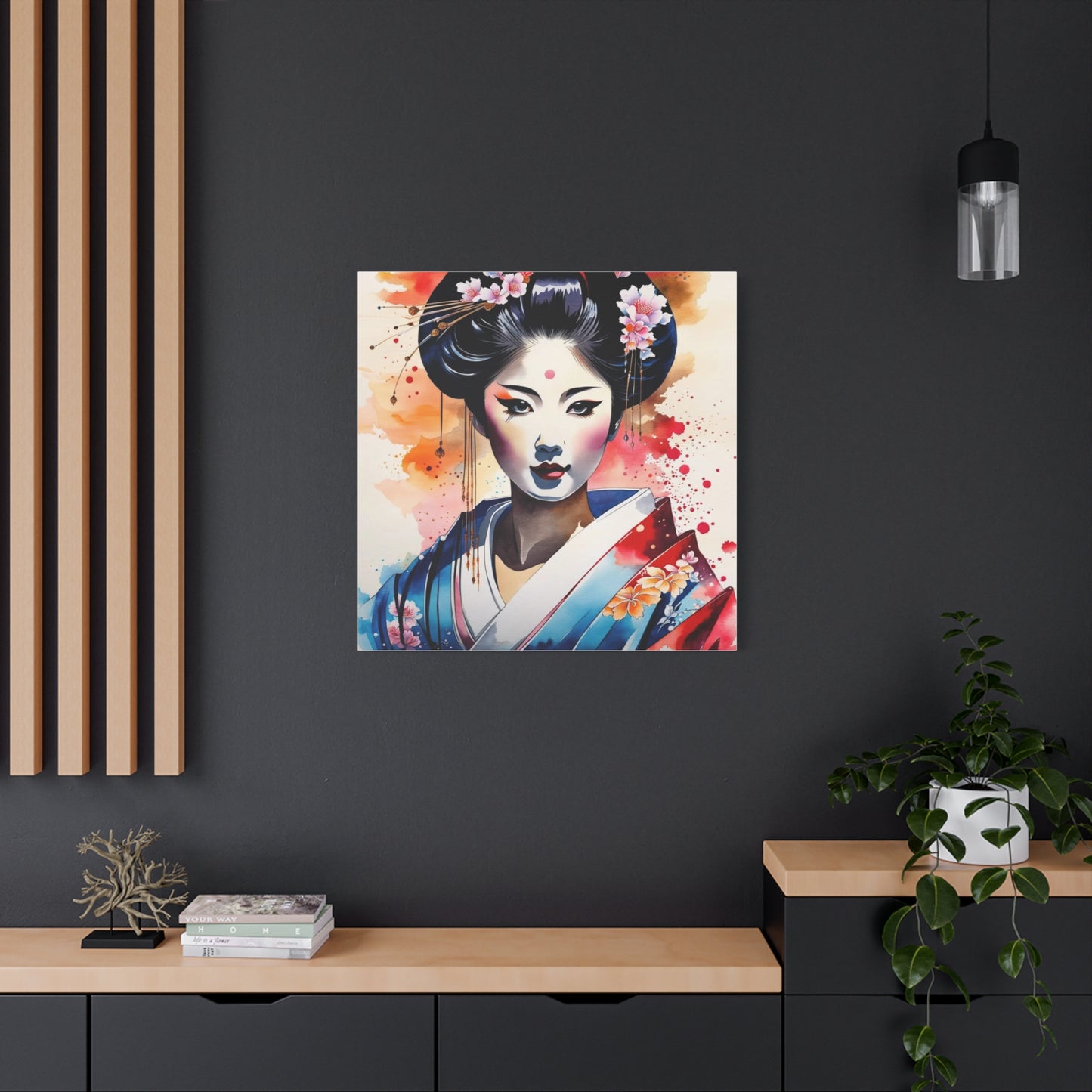 Geisha Asian Abstract Art