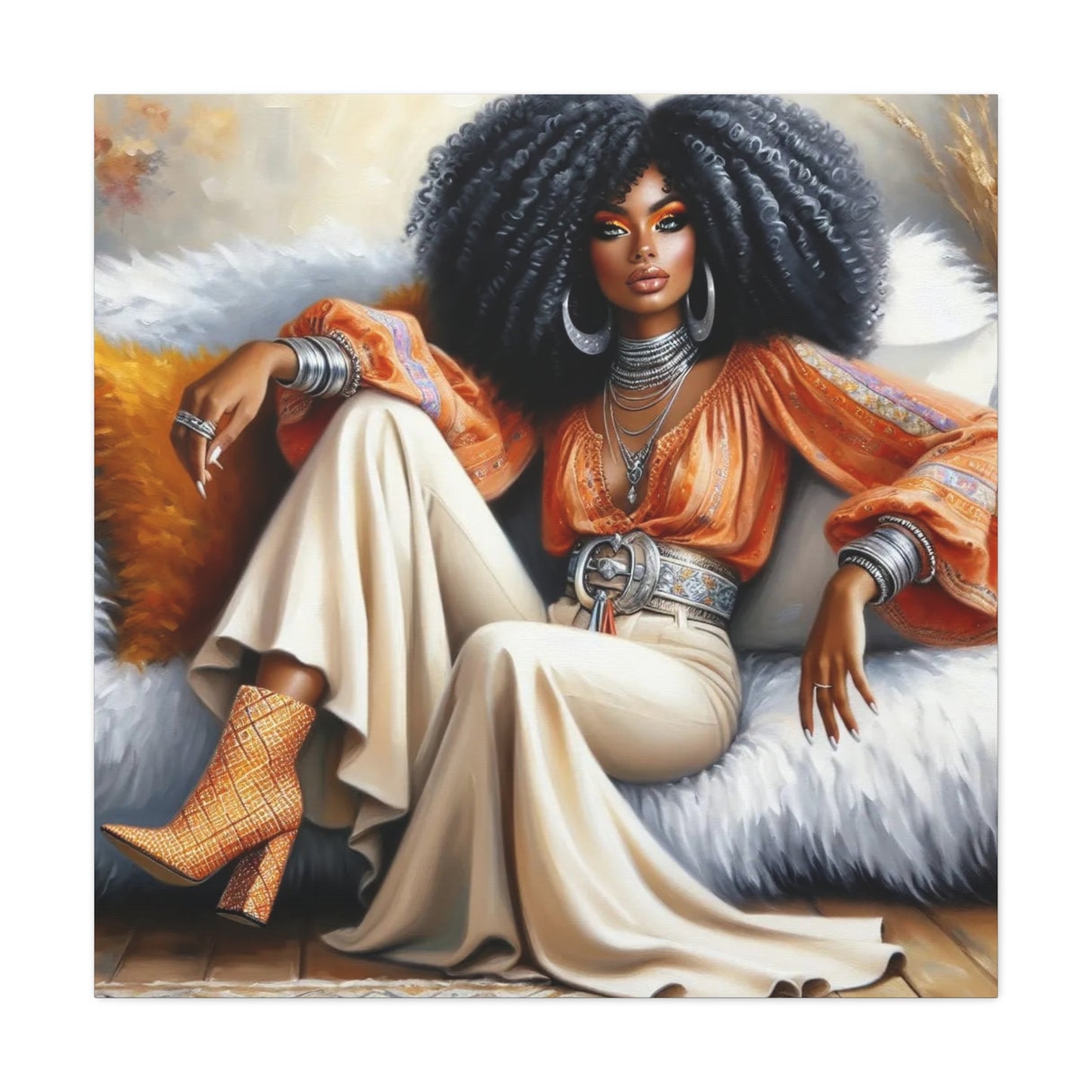 Beautiful Black Woman Canvas Art