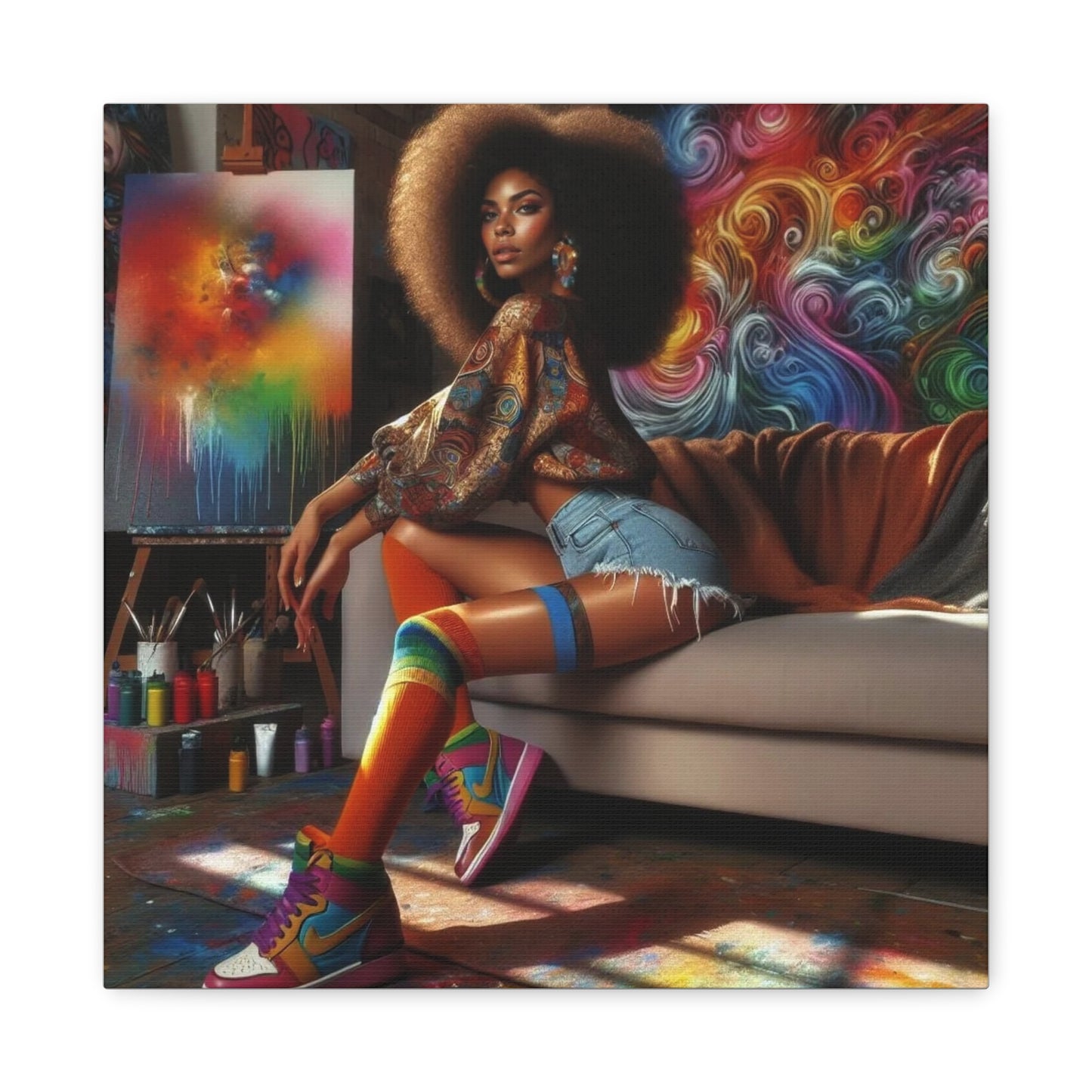 Beautiful Black Woman Canvas Art