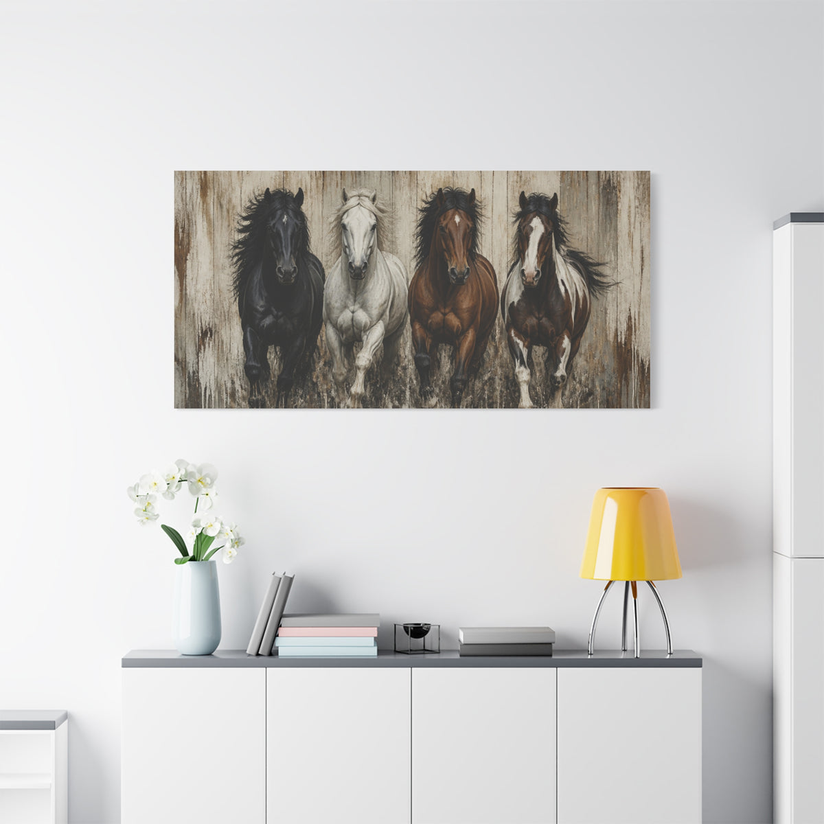 Running Horses Matte Canvas Wall Art — Stretched 1.25"
