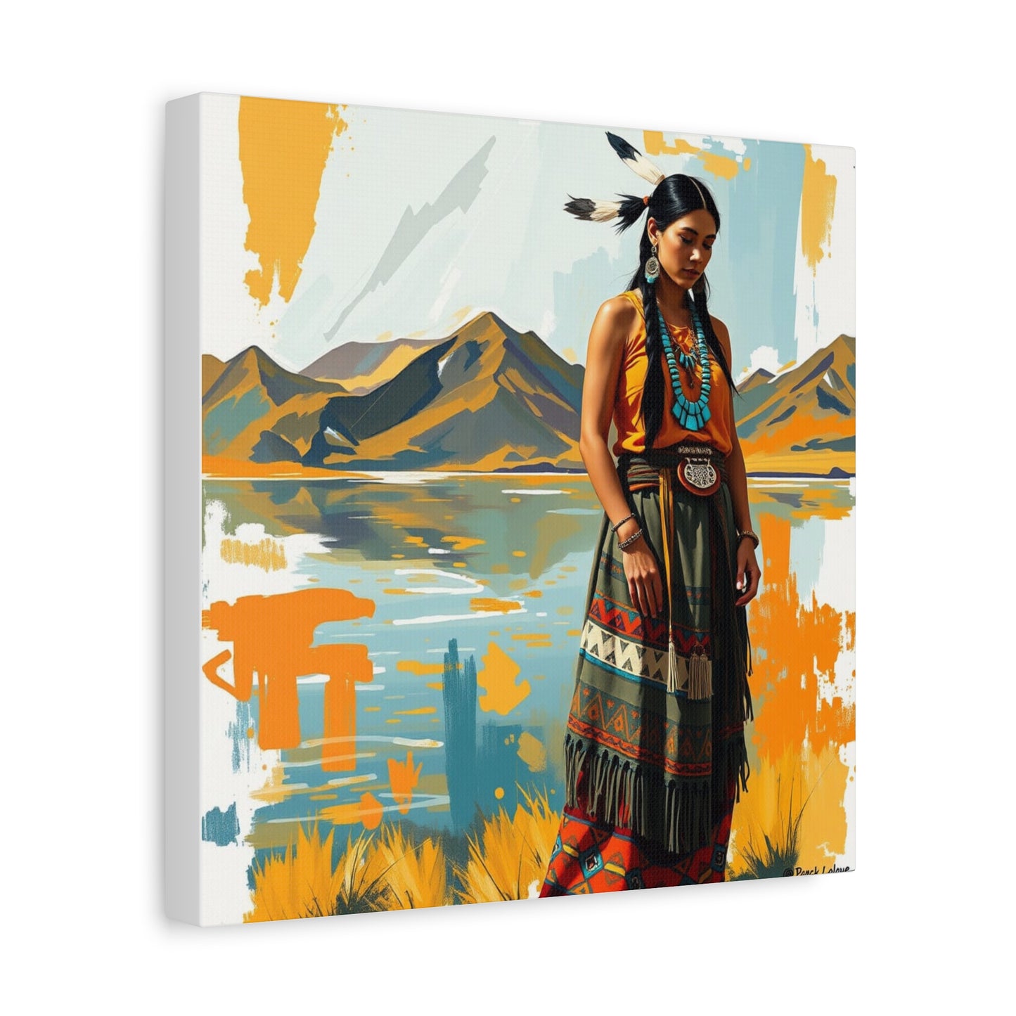 Canvas Print -Native American Woman Wall Art
