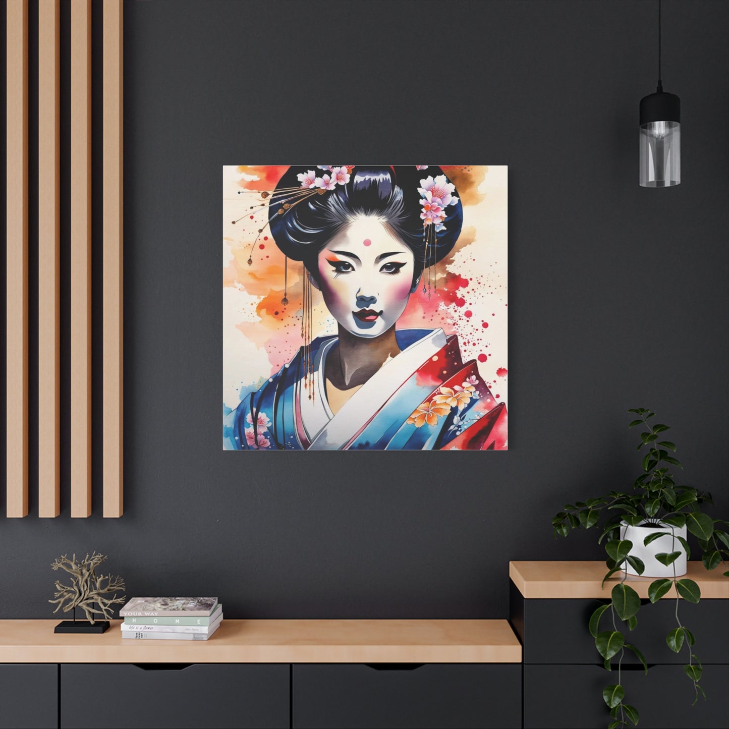 Geisha Asian Abstract Art