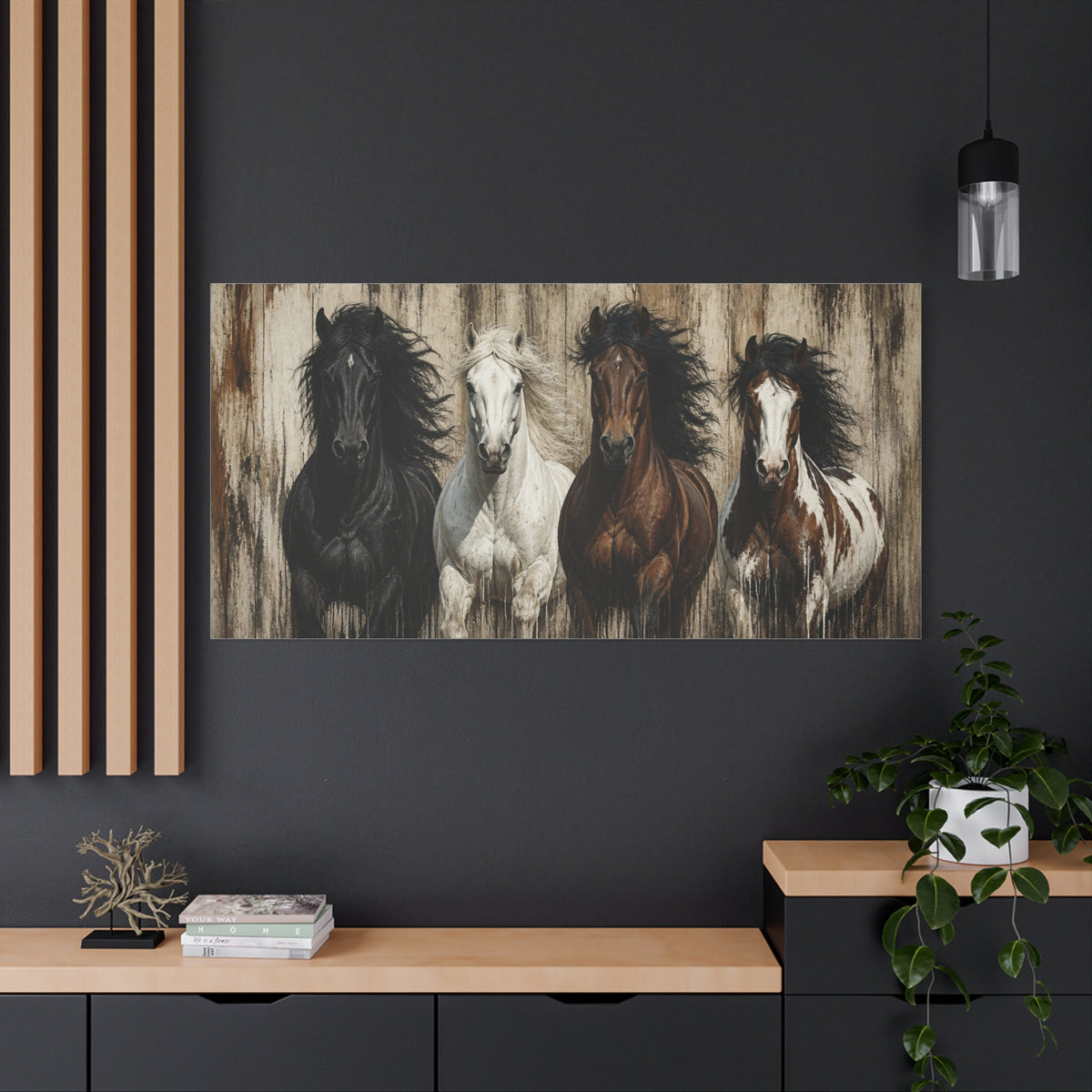 Horses Matte Canvas Wall Art — Stretched 1.25"