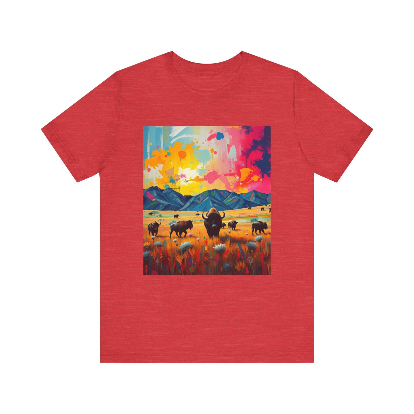 Southwest Abstract Buffalo Tee Shirt 1