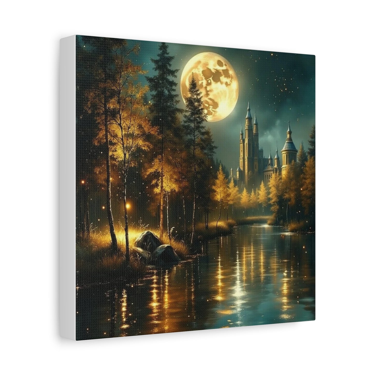 Canvas Print - Moon Over the Castle Wall Art