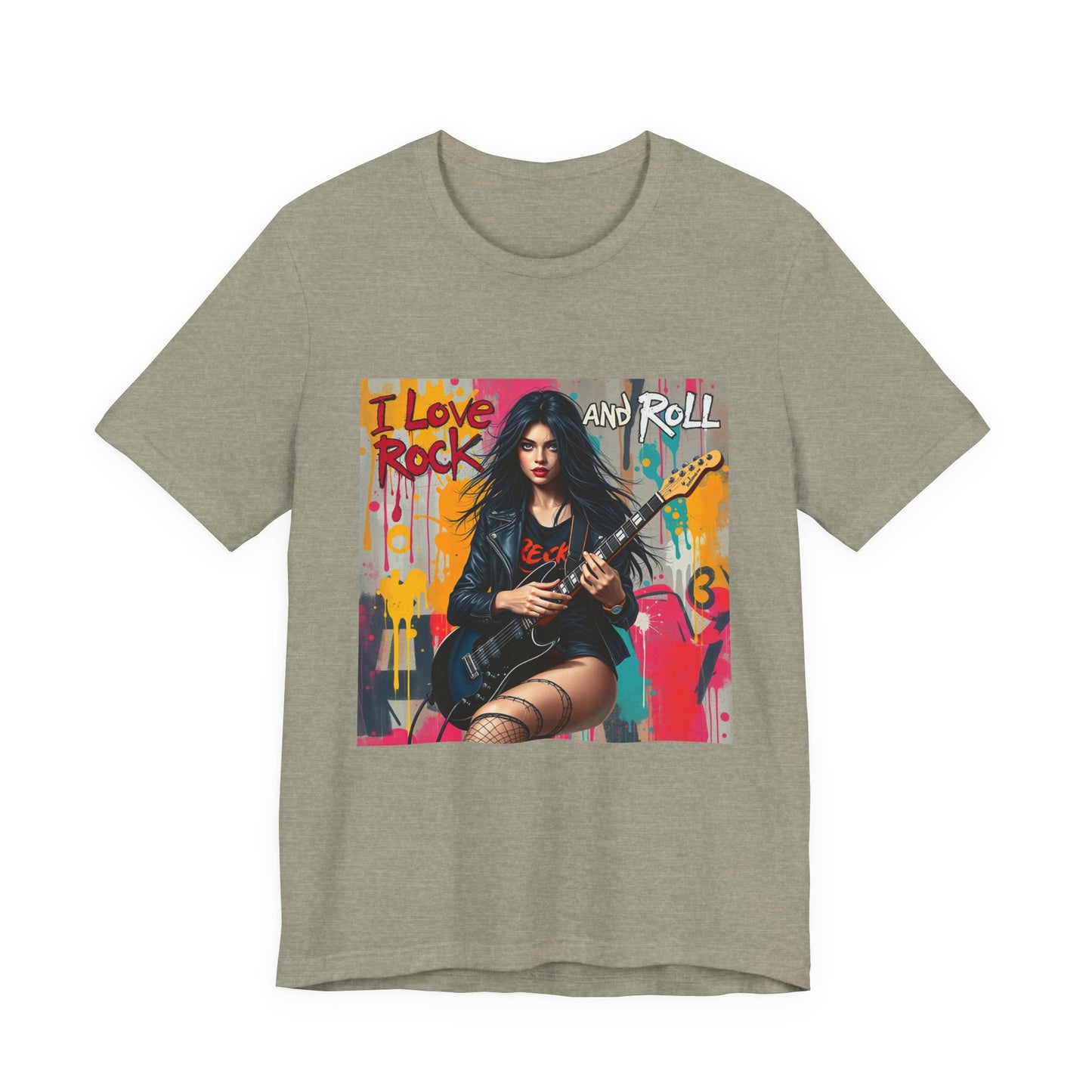 I Love Rock and Roll Abstract T-Shirt 1