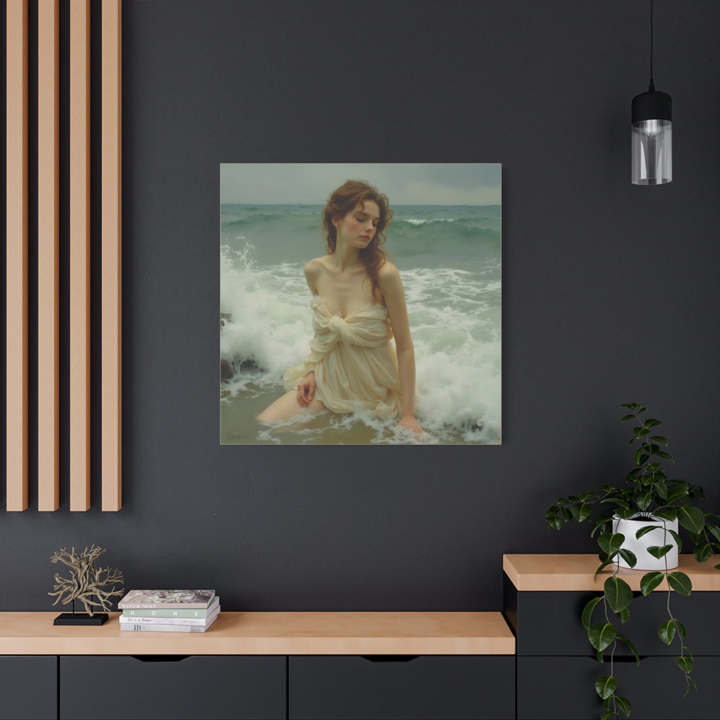 Lady in the Waves Abstract Art