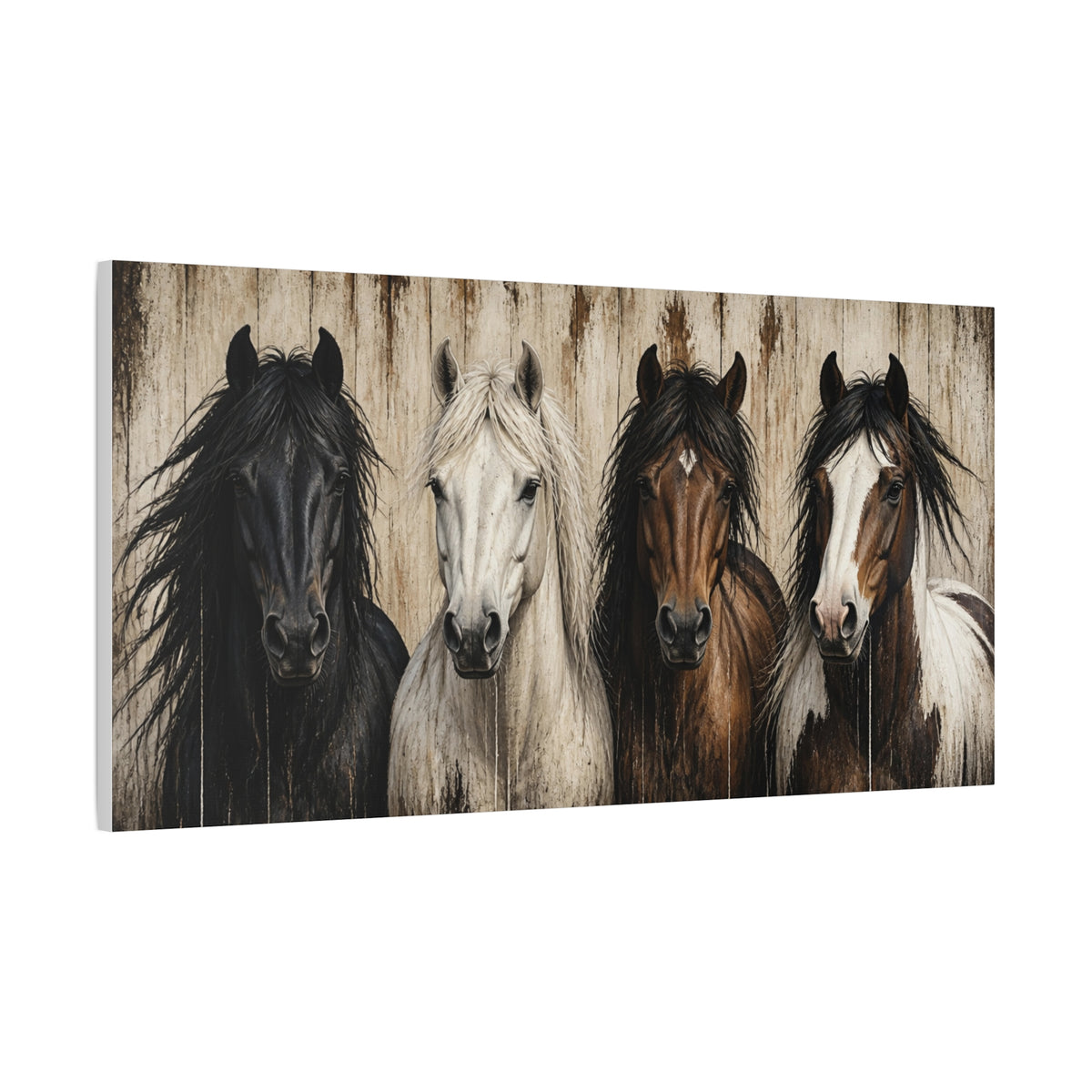 Horses Matte Canvas Wall Art — Stretched 1.25"
