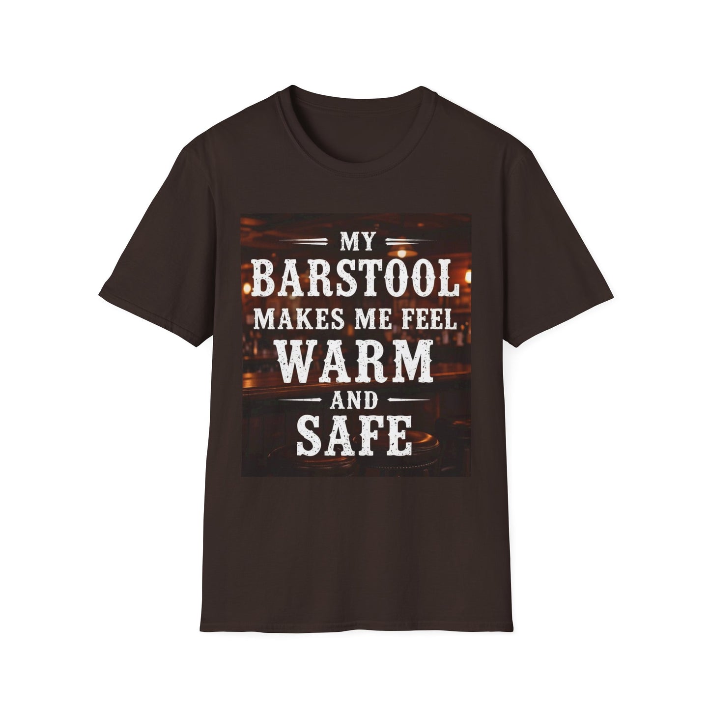 My Barstool Makes Me Feel Warm and Safe Western Boho, Unisex T-Shirt,