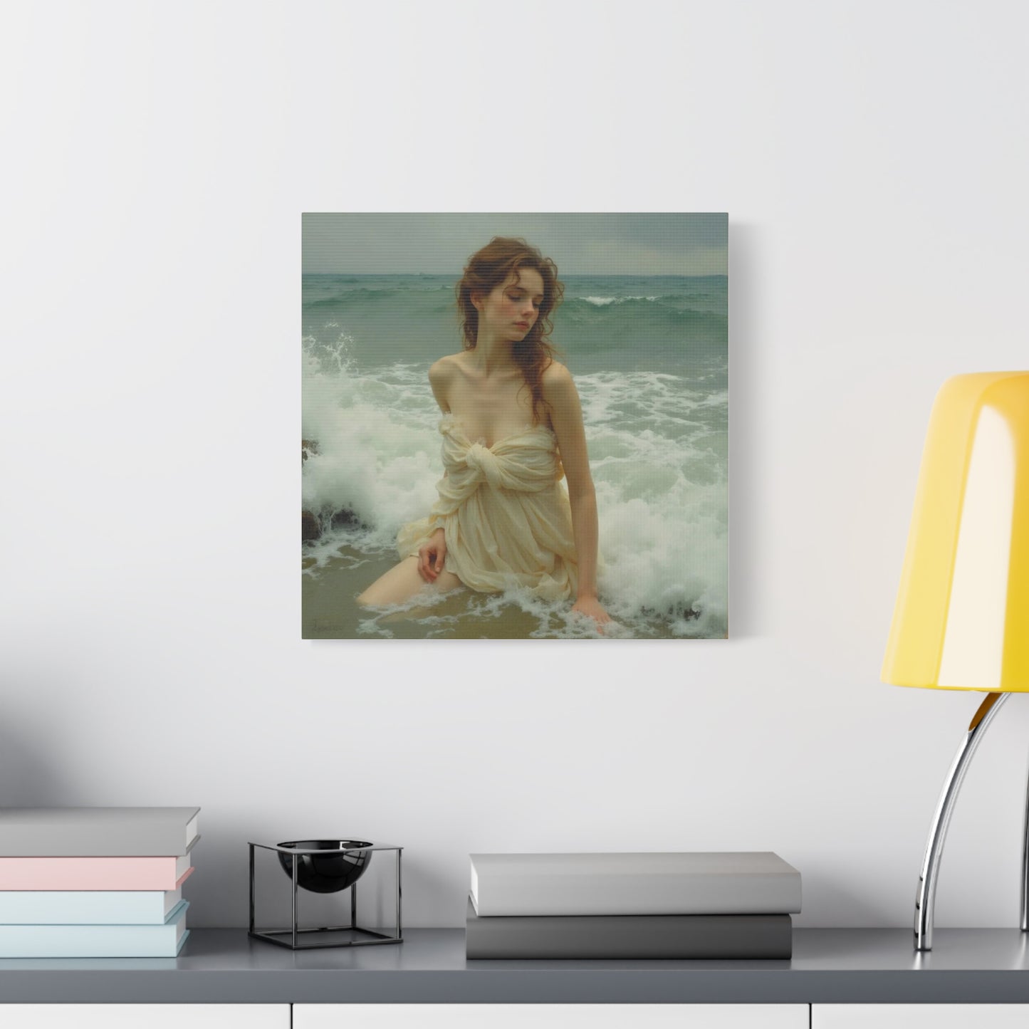 Lady in the Waves Abstract Art