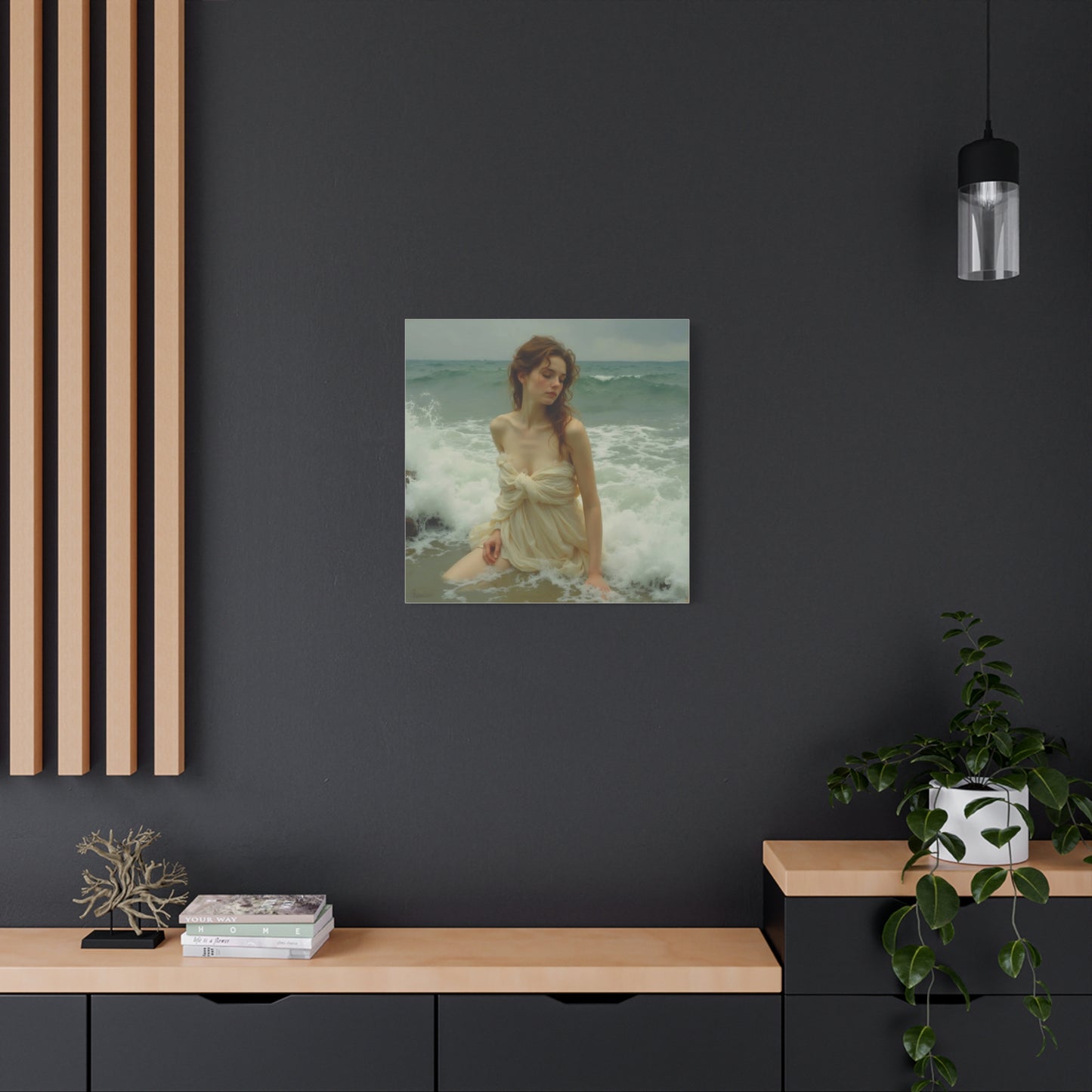Lady in the Waves Abstract Art