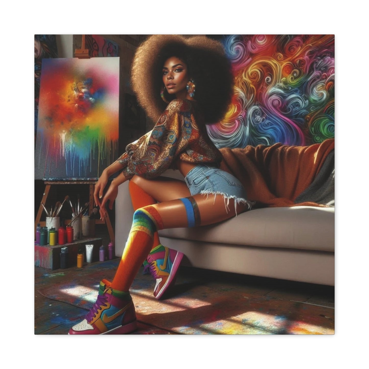 Beautiful Black Woman Canvas Art