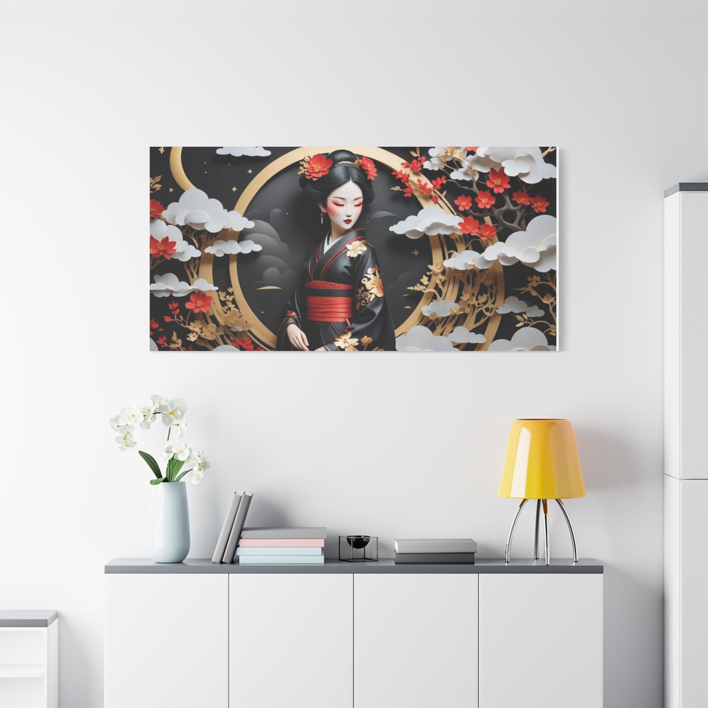 Geisha Asian Abstract Art