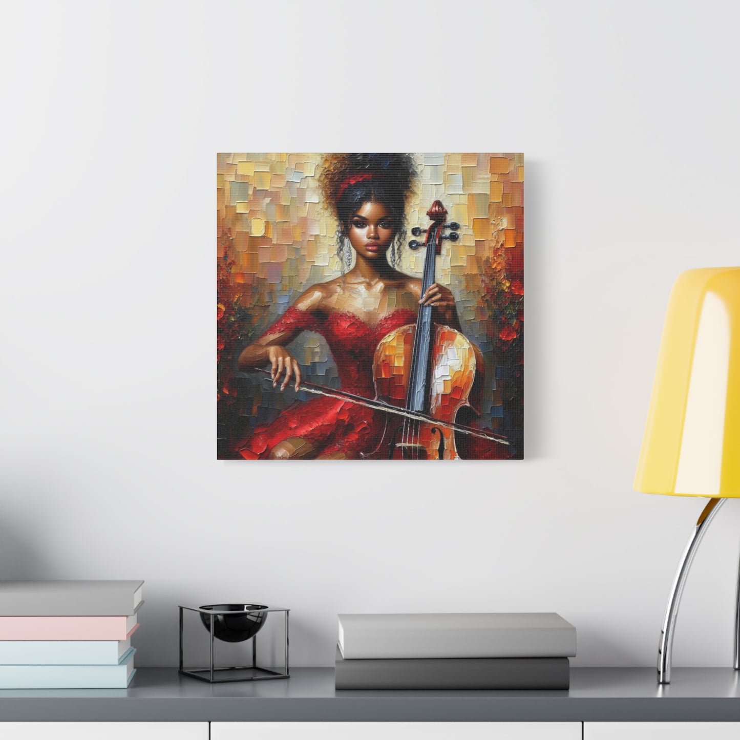 Beautiful Black Woman Musician Canvas Art