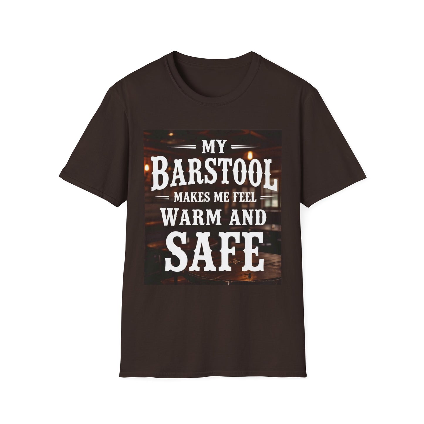 My Barstool Makes Me Feel Warm and Safe Western Boho, Unisex T-Shirt,