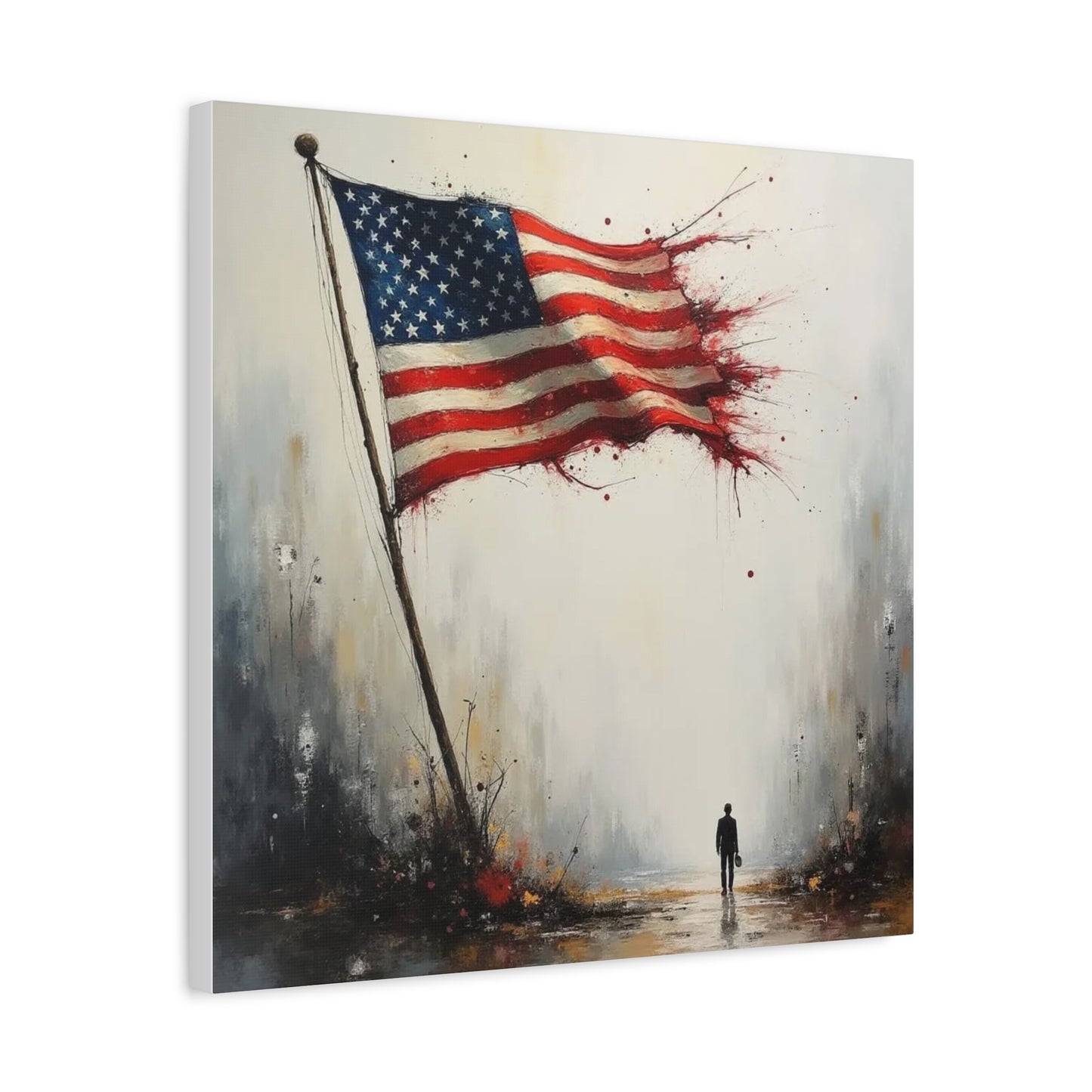 Tattered Flag Abstract Art