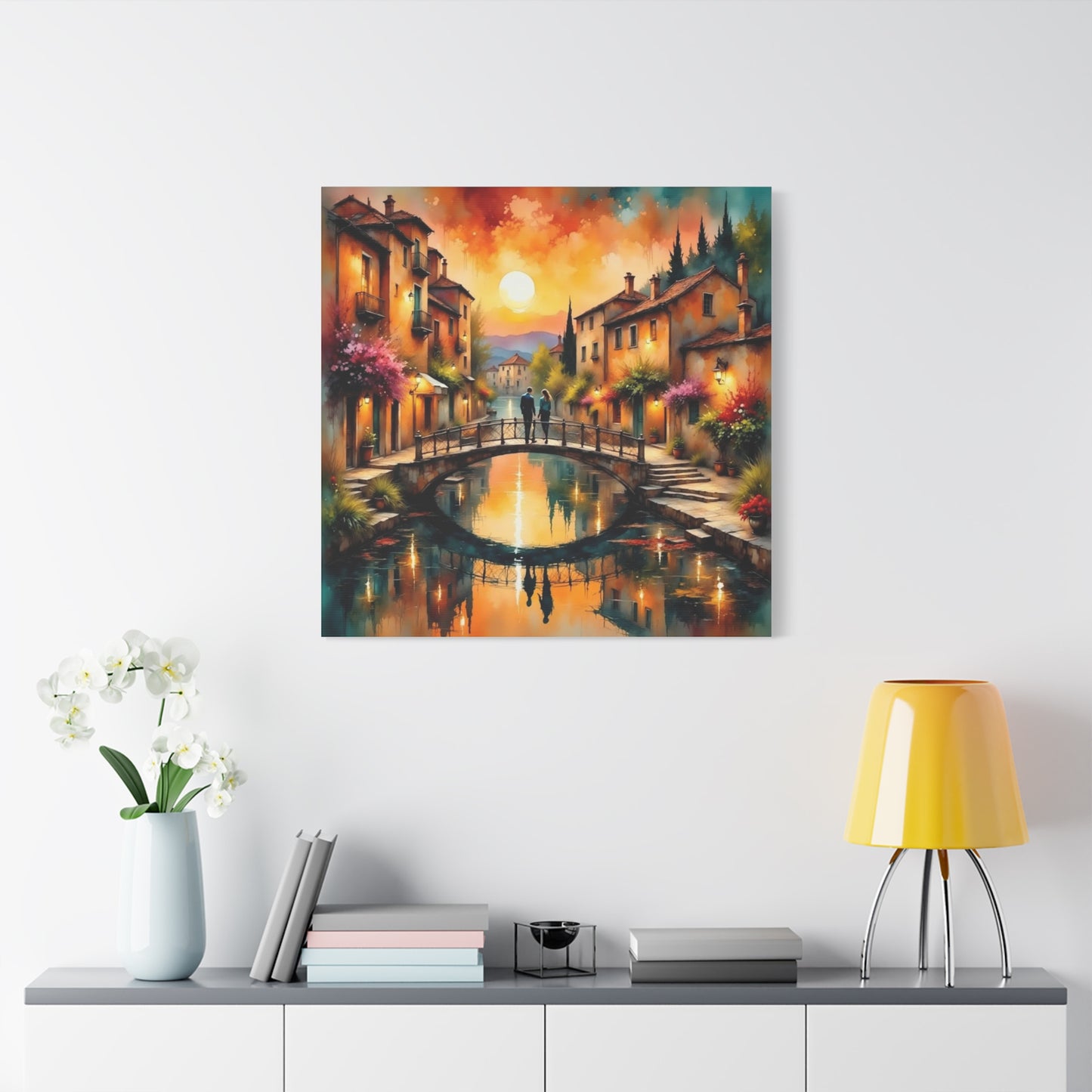 Date on the Bridge Abstract Art