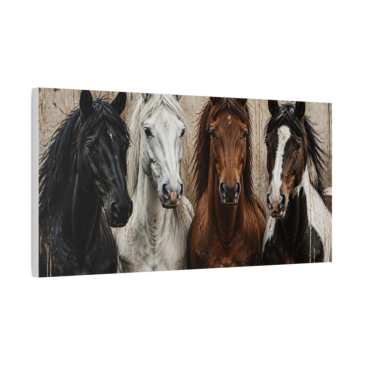 Horses Matte Canvas Wall Art — Stretched 1.25"
