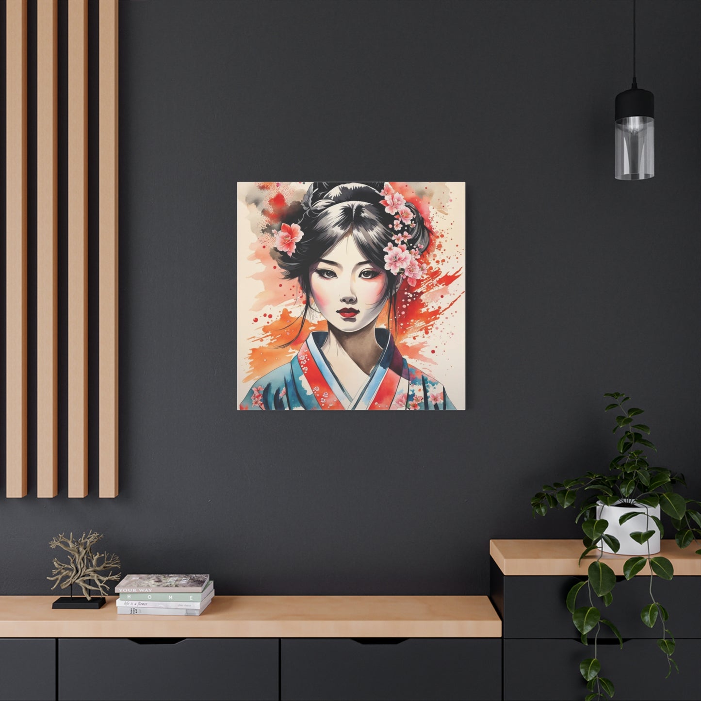 Geisha Asian Abstract Art