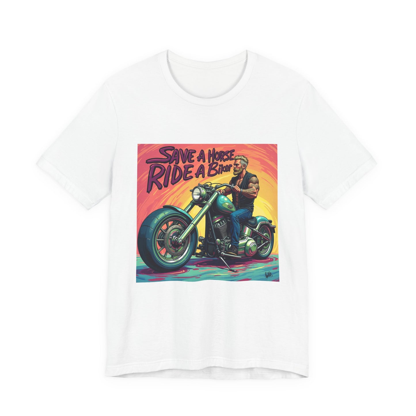 Save a Horse Ride a Biker Tee 3