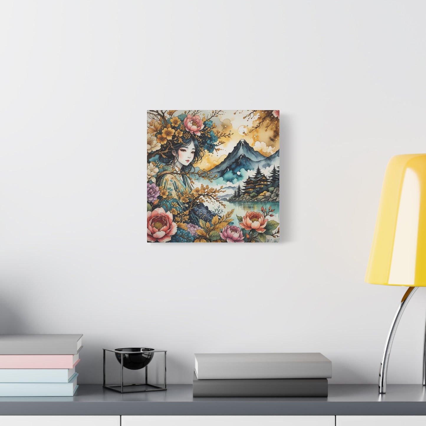 Lady in the Woods Asian Abstract Art
