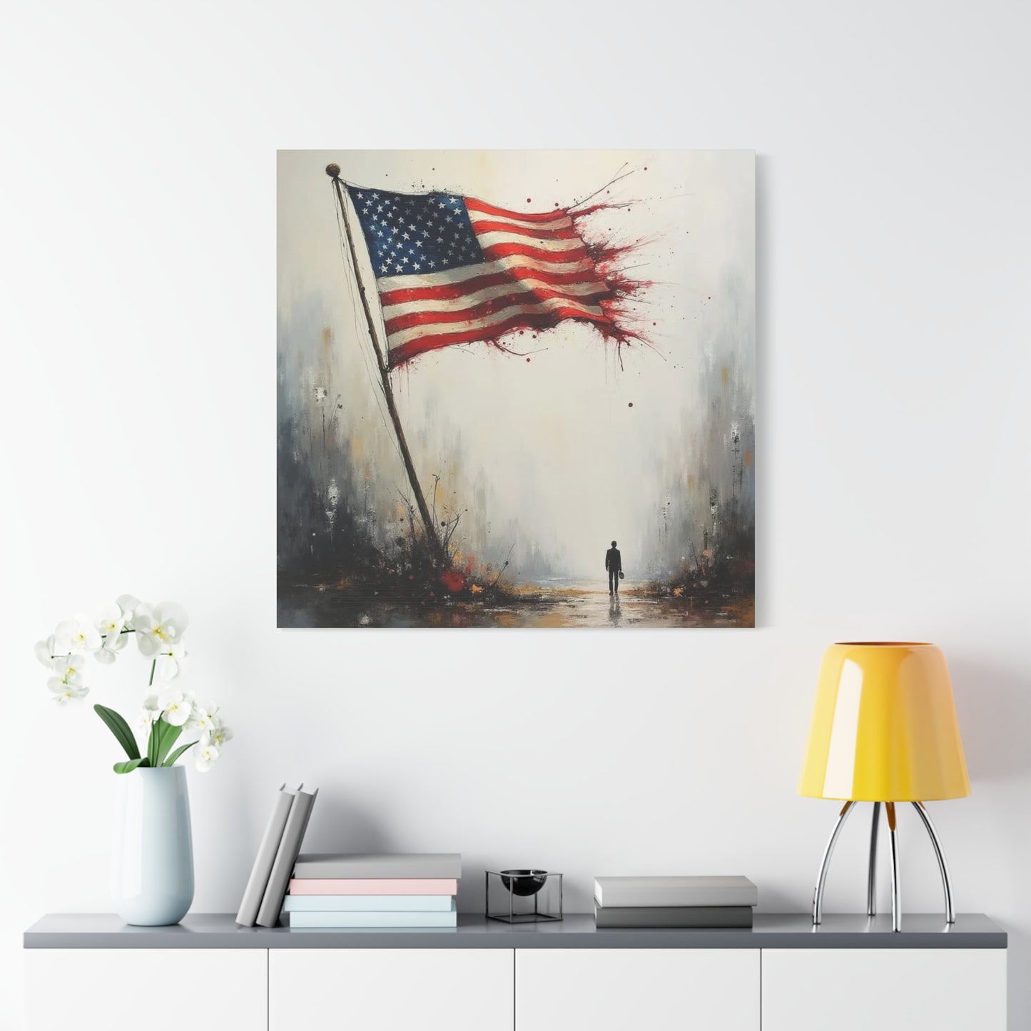 Tattered Flag Abstract Art