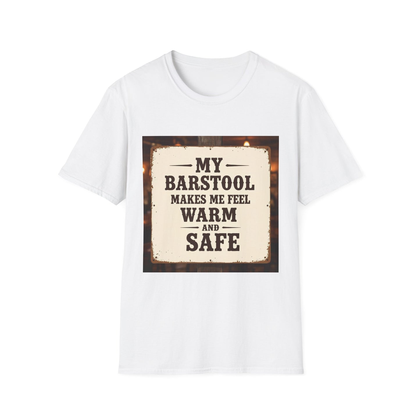 My Barstool Makes Me Feel Warm and Safe Western Boho, Unisex T-Shirt,