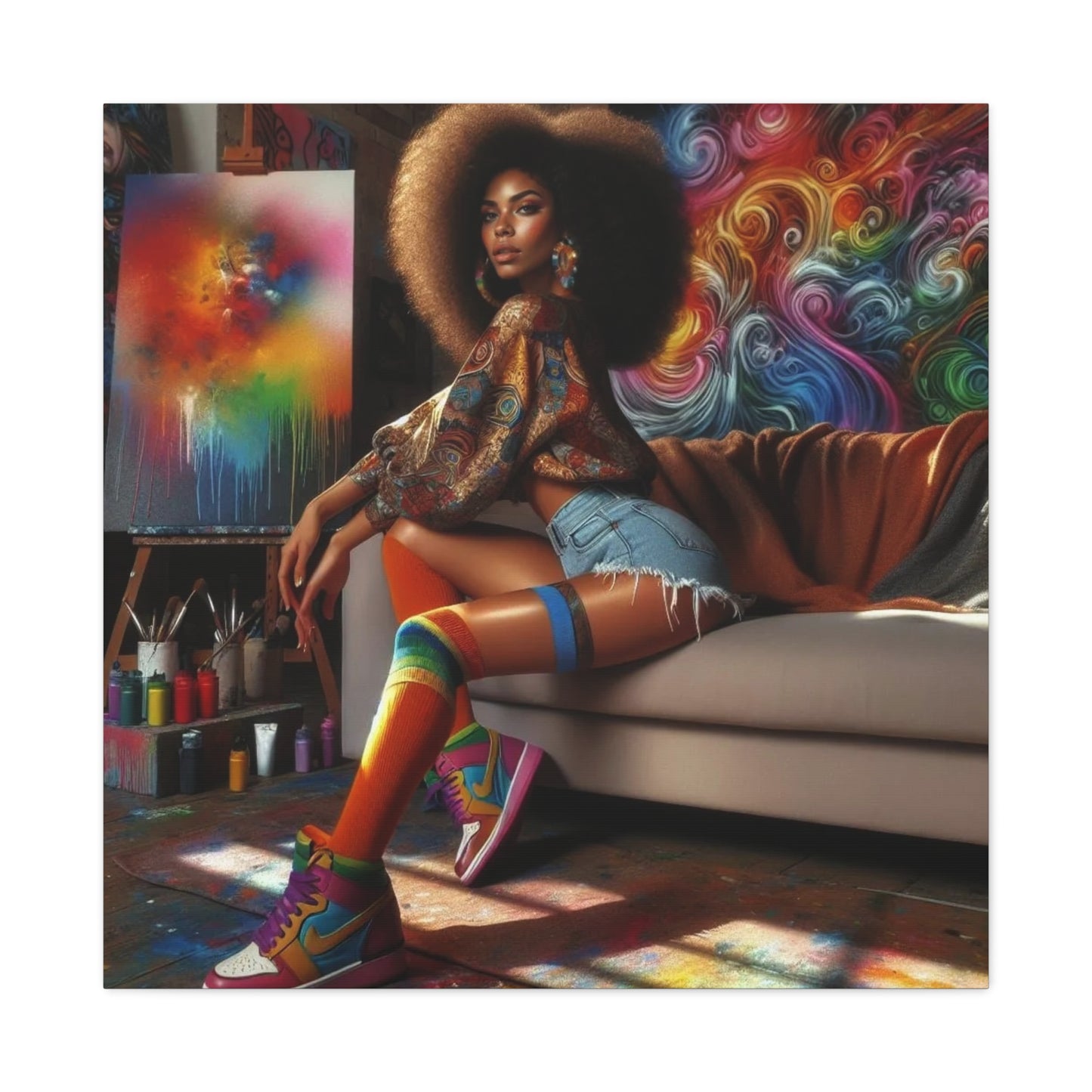 Beautiful Black Woman Canvas Art