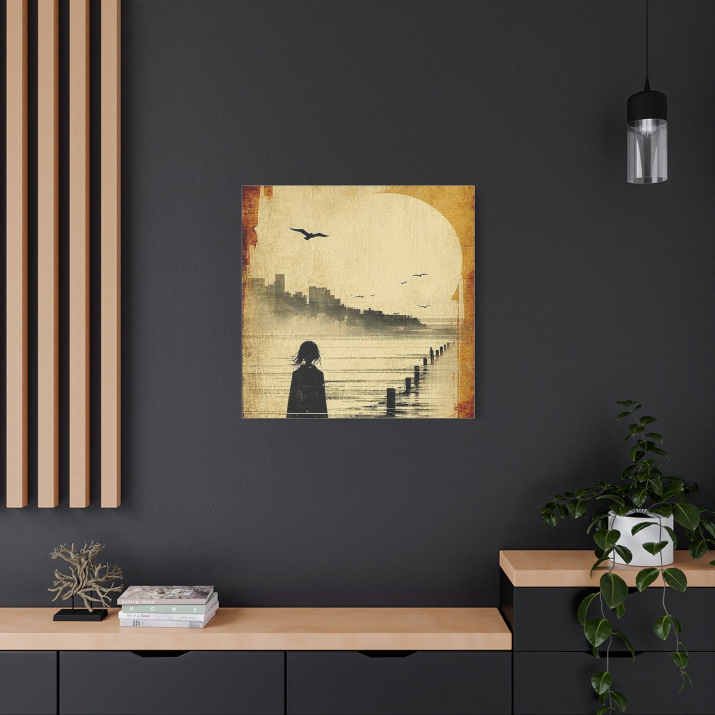 Yellow Water View Abstract Art